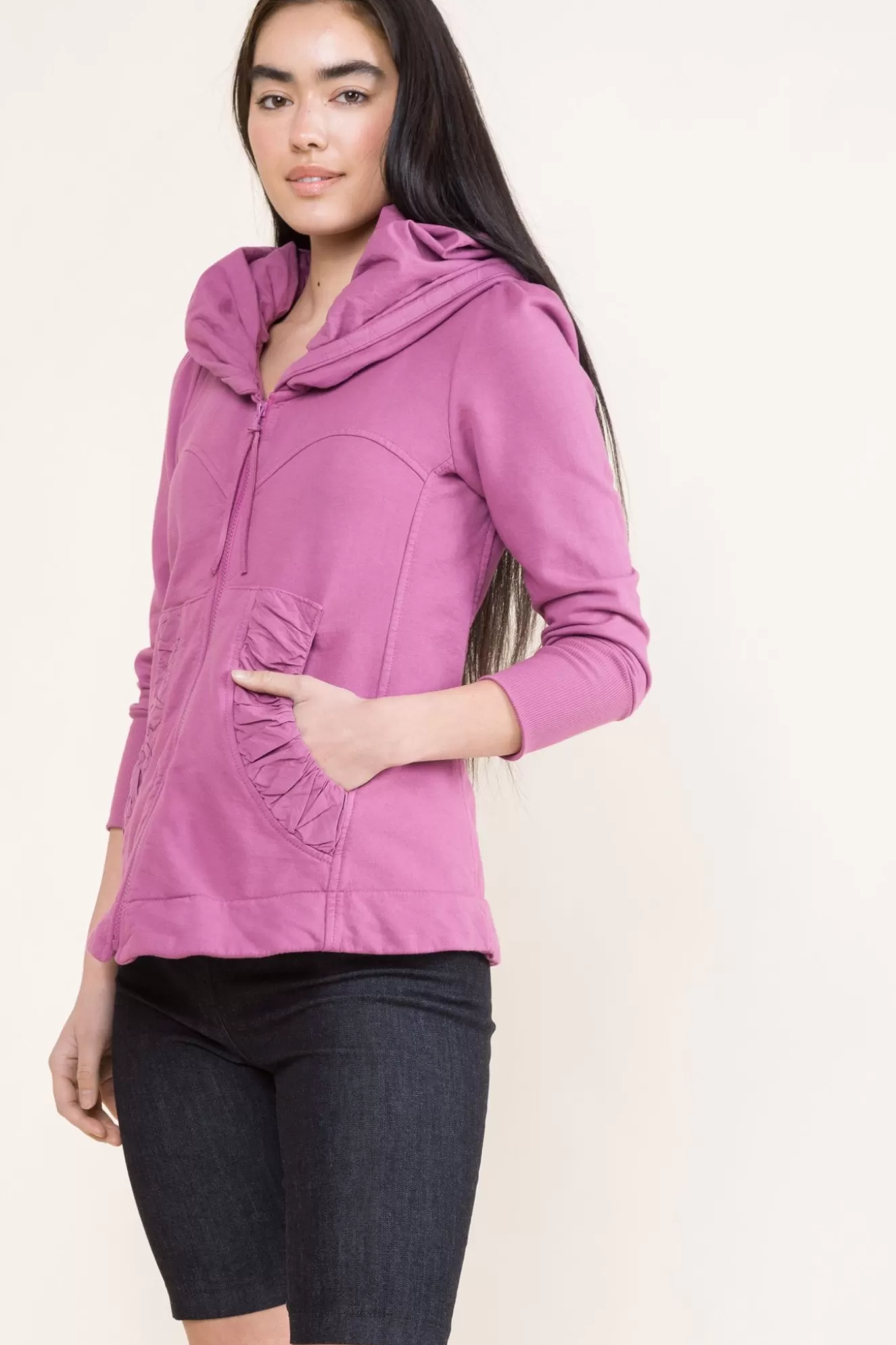 Store 3/4 Cloak Hoodie In Pizazz Women Outerwear