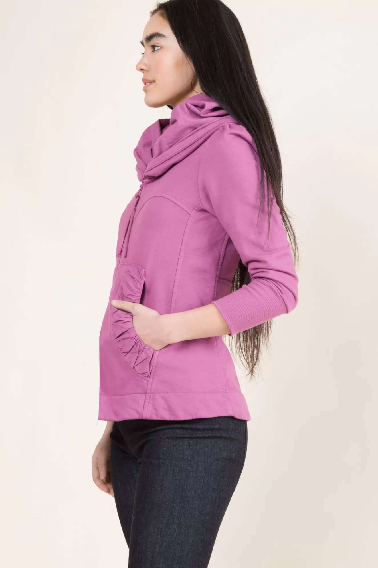 Store 3/4 Cloak Hoodie In Pizazz Women Outerwear