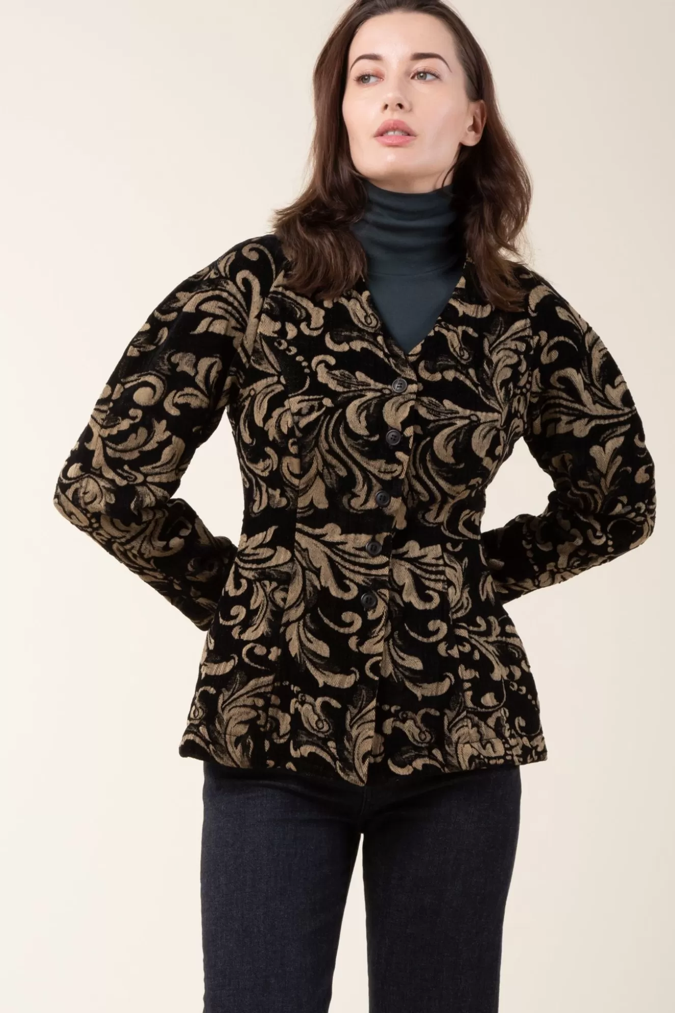 Flash Sale Brocade Fontaine In Gold/Black Women Outerwear