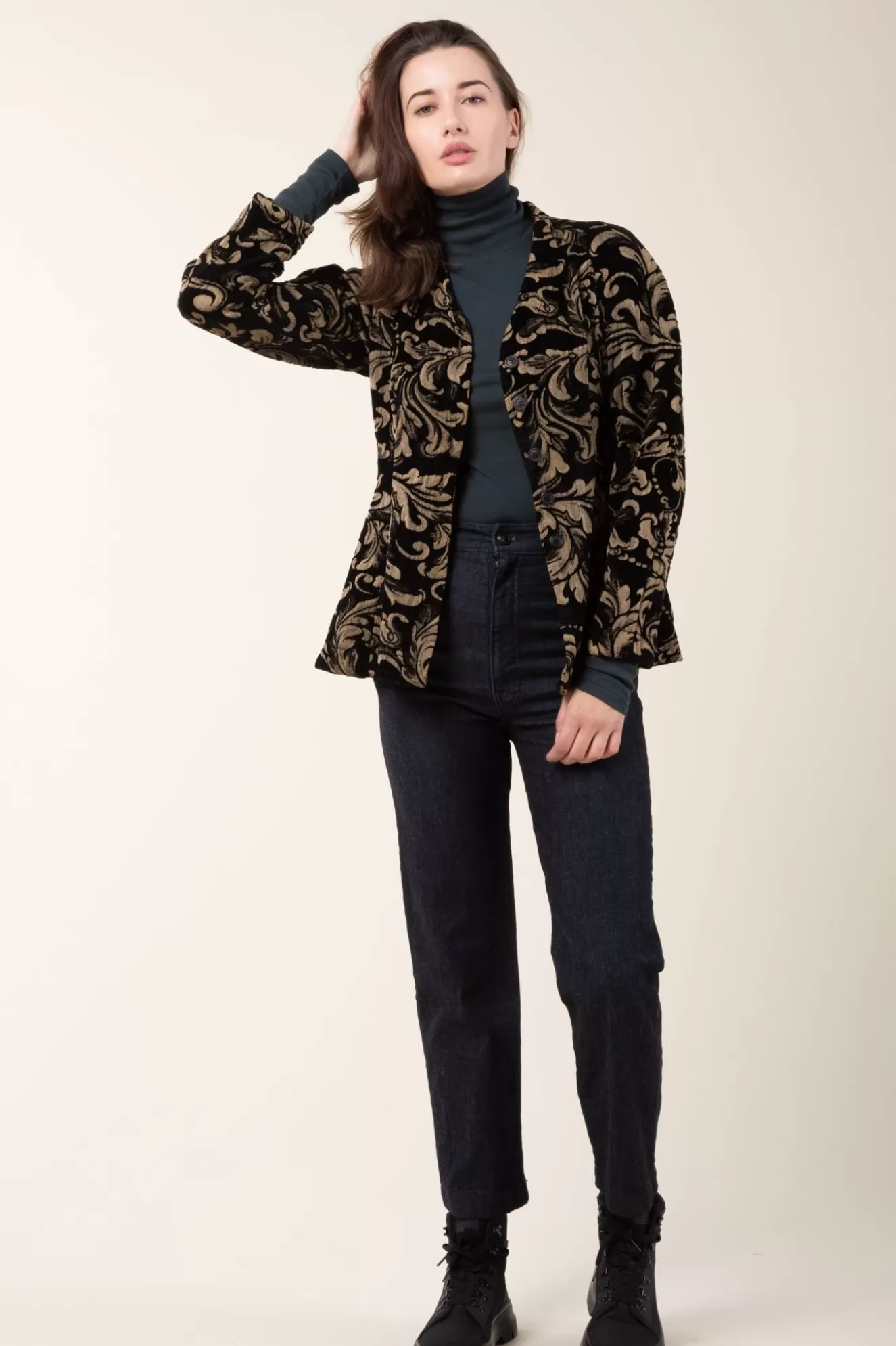 Flash Sale Brocade Fontaine In Gold/Black Women Outerwear