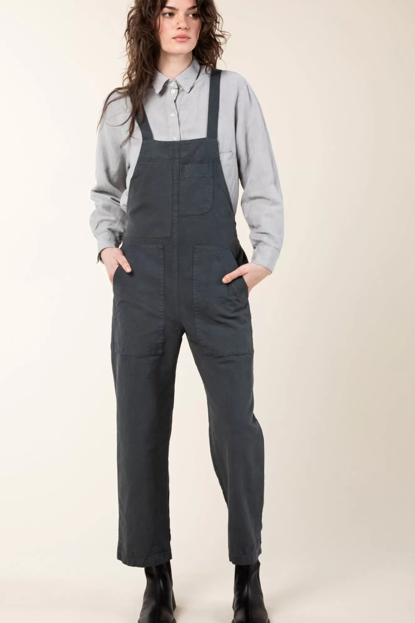 Online Canvas Overall In Drab Women Overalls & Jumpsuits