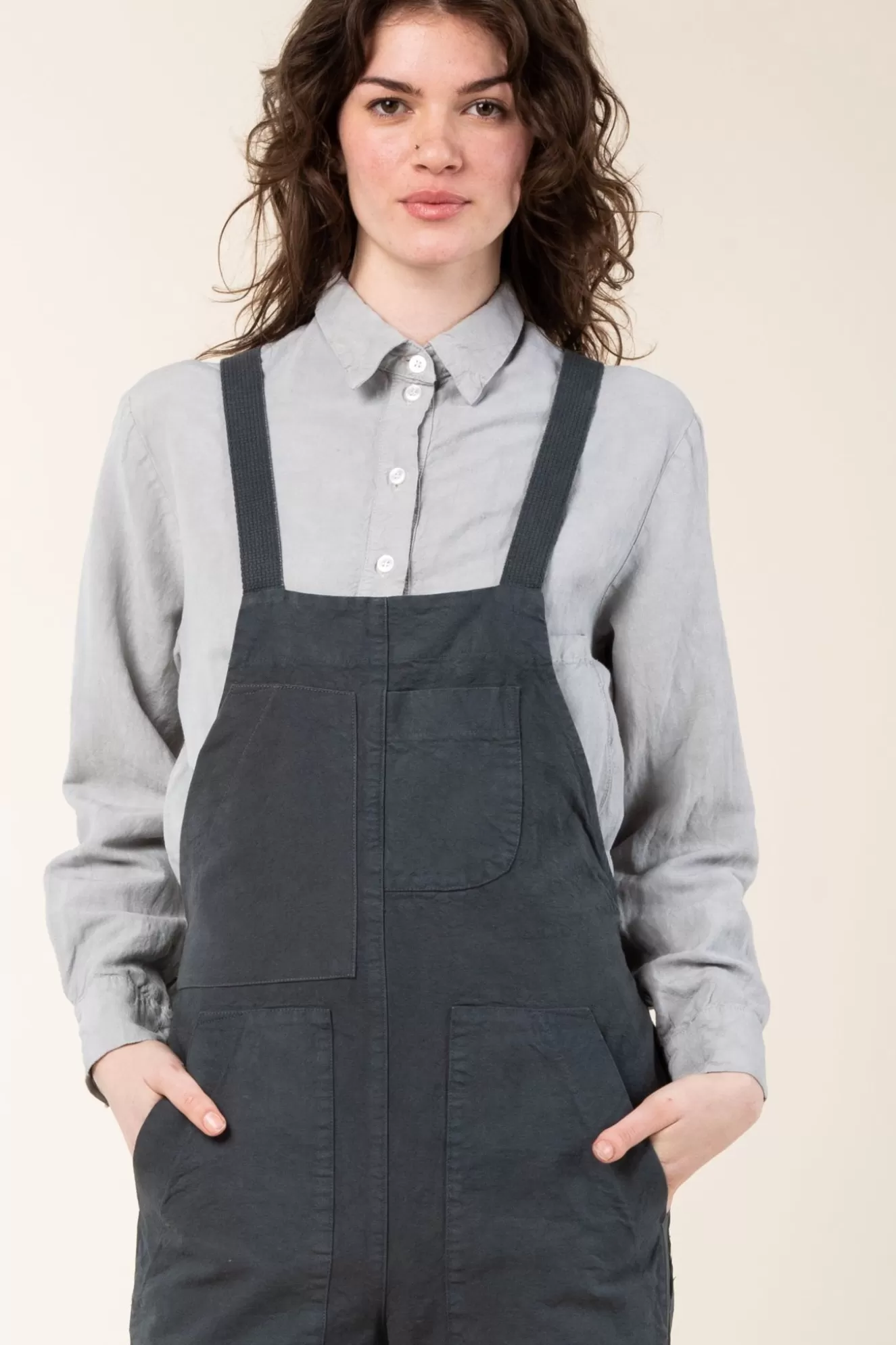 Online Canvas Overall In Drab Women Overalls & Jumpsuits