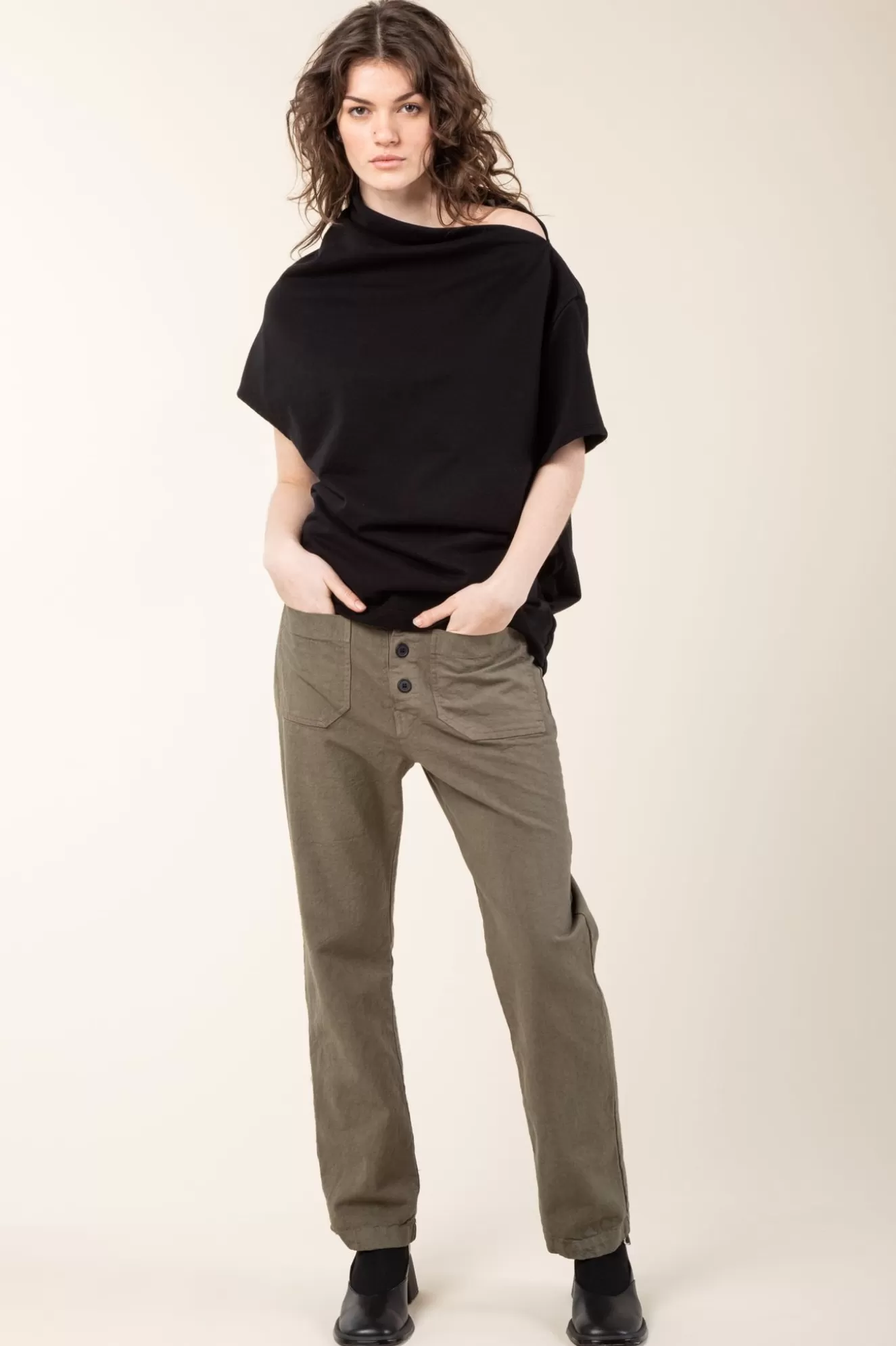 Best Canvas Rikki Pant In Army Women Bottoms