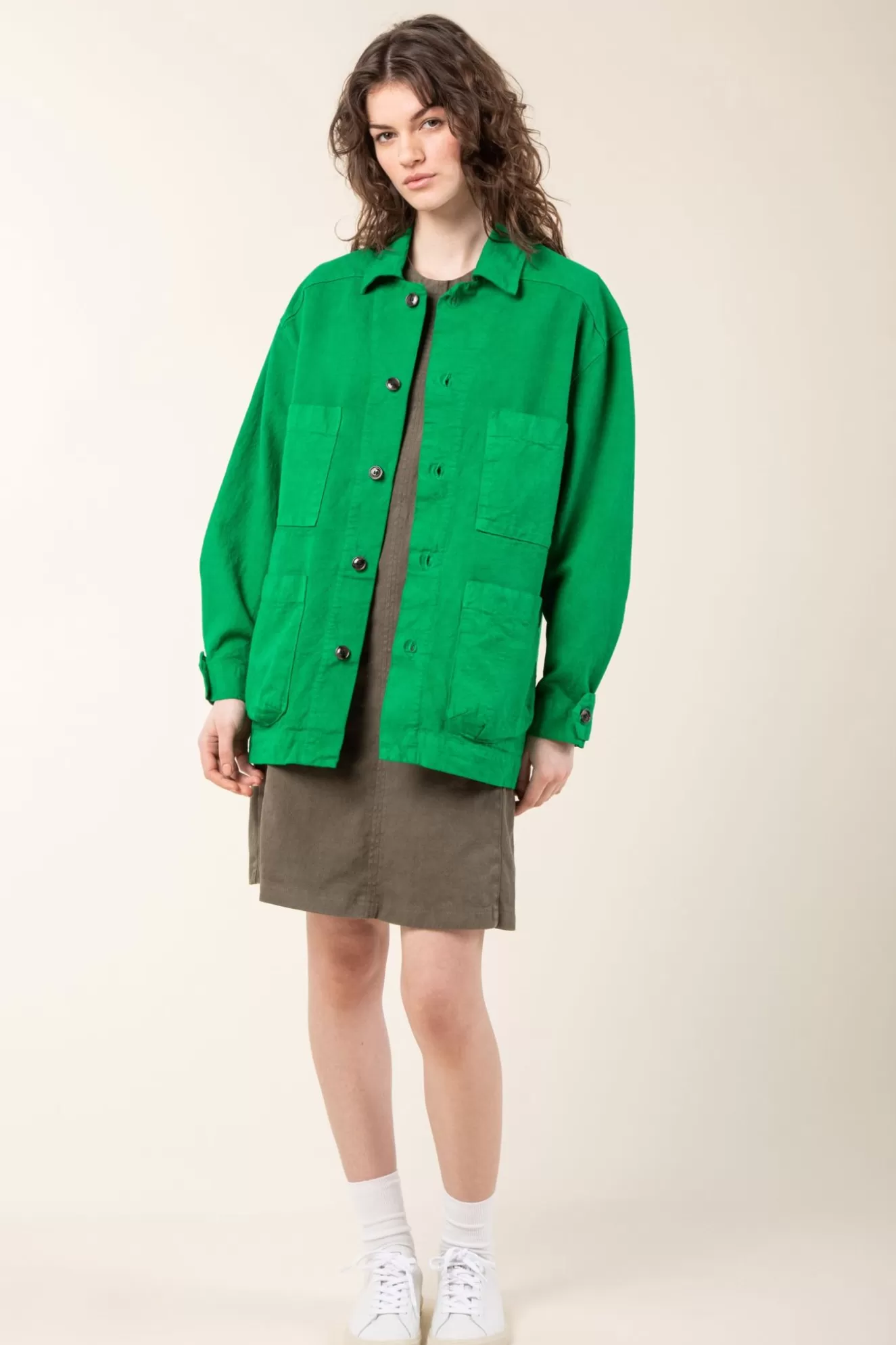 Shop Canvas Task Jacket In Kelly Green Women Outerwear