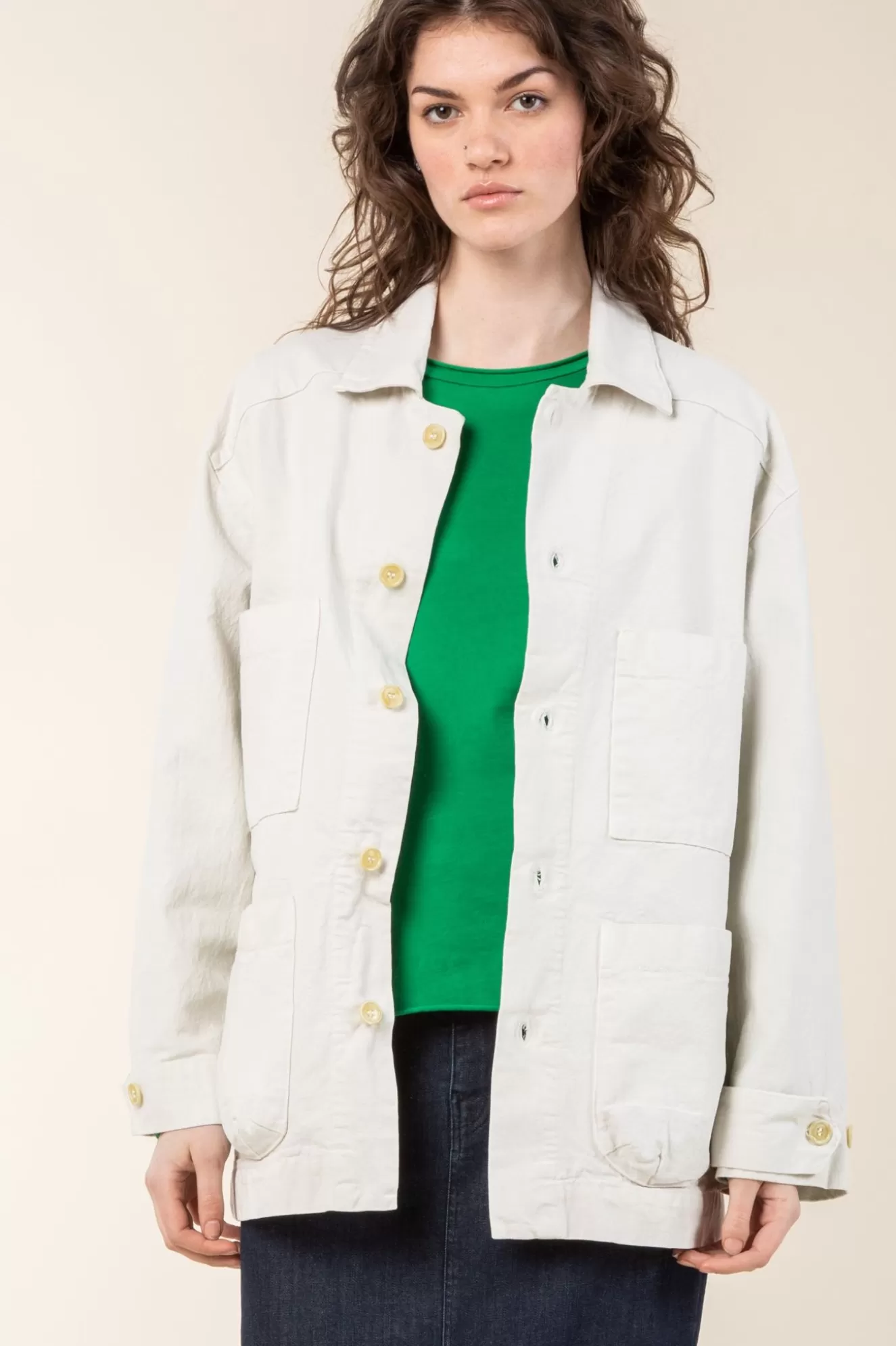 New Canvas Task Jacket In Oyster Women Outerwear