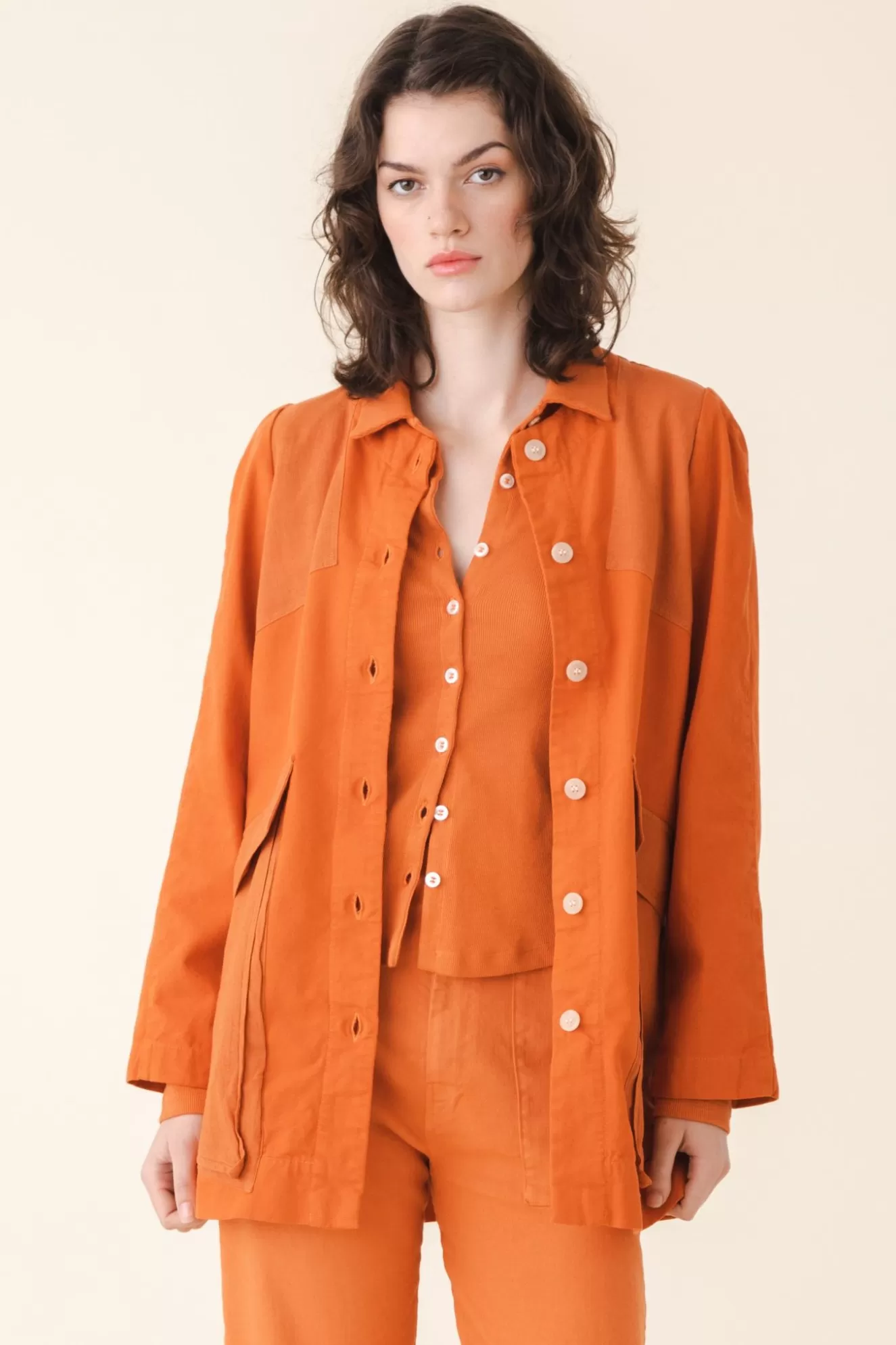 Discount Canvas Touring Jacket In Papaya Women Outerwear