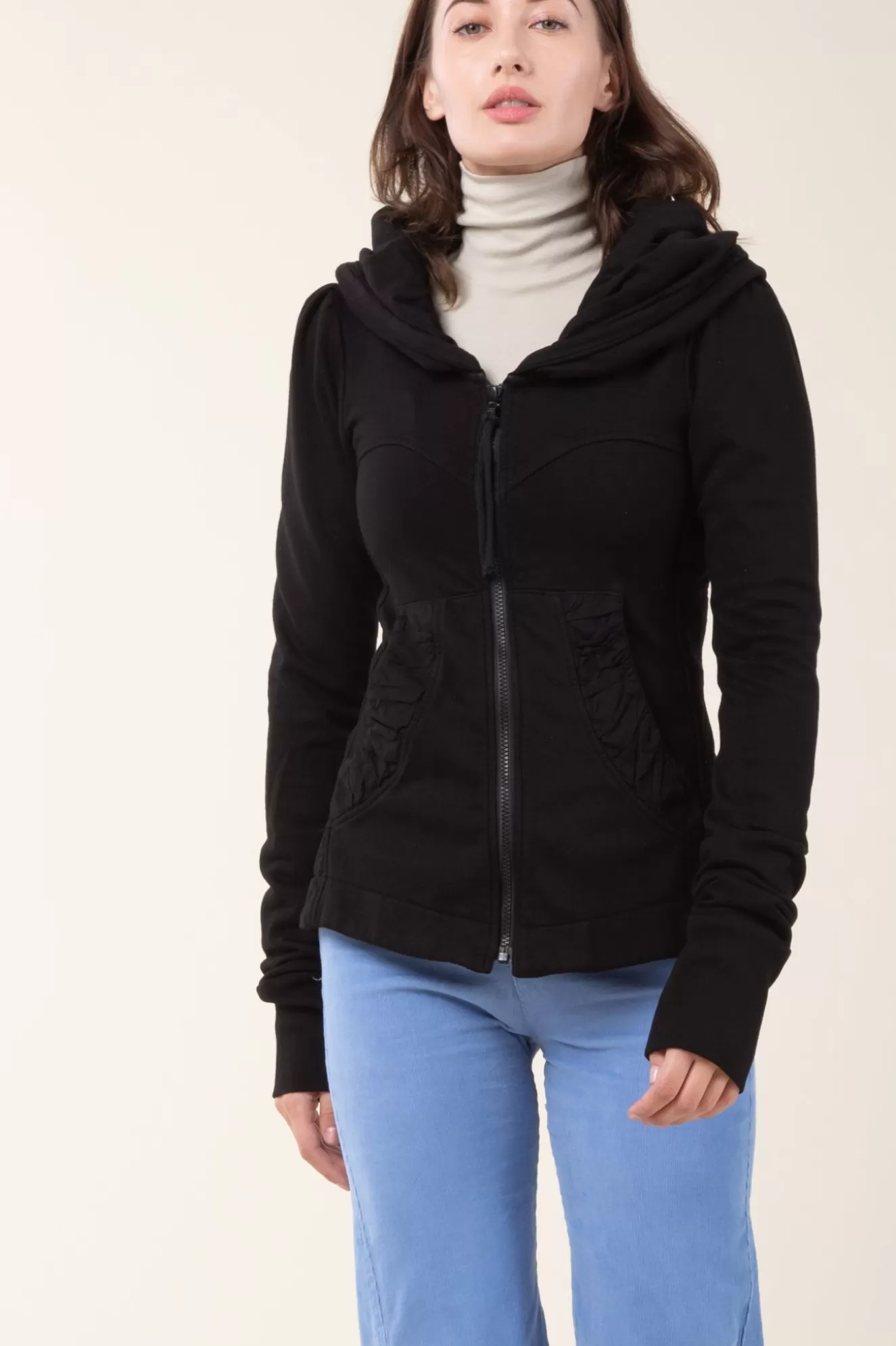 New Cloak Hoodie In Black Women Outerwear