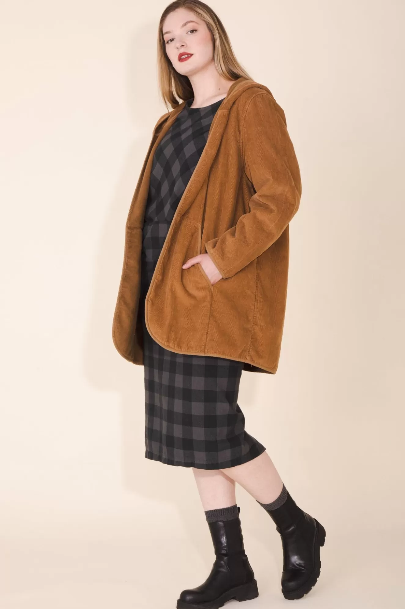 Discount Cord Hover Coat In Umber Women Outerwear