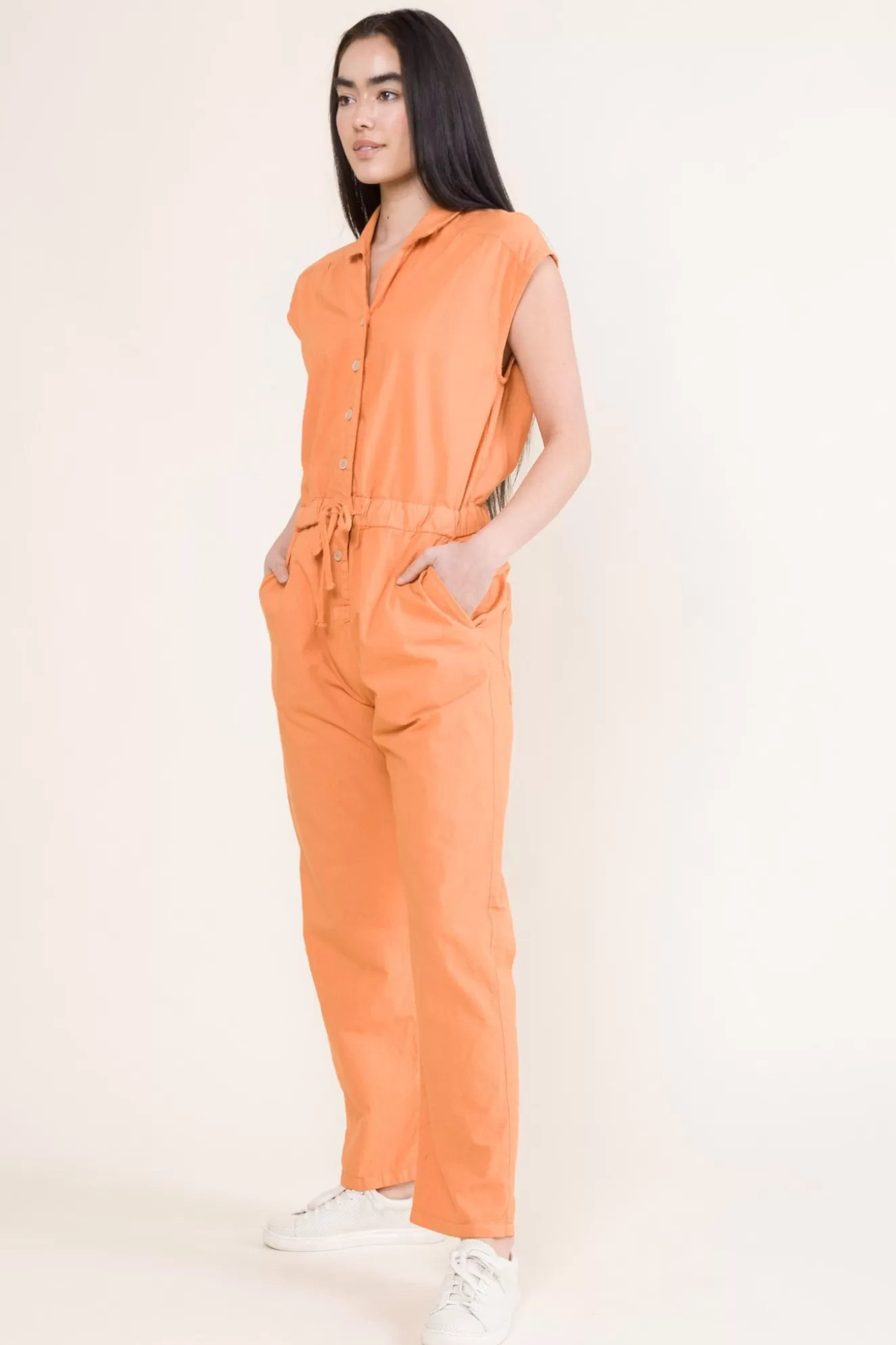 Cheap Crush A Lot In Papaya Women Overalls & Jumpsuits