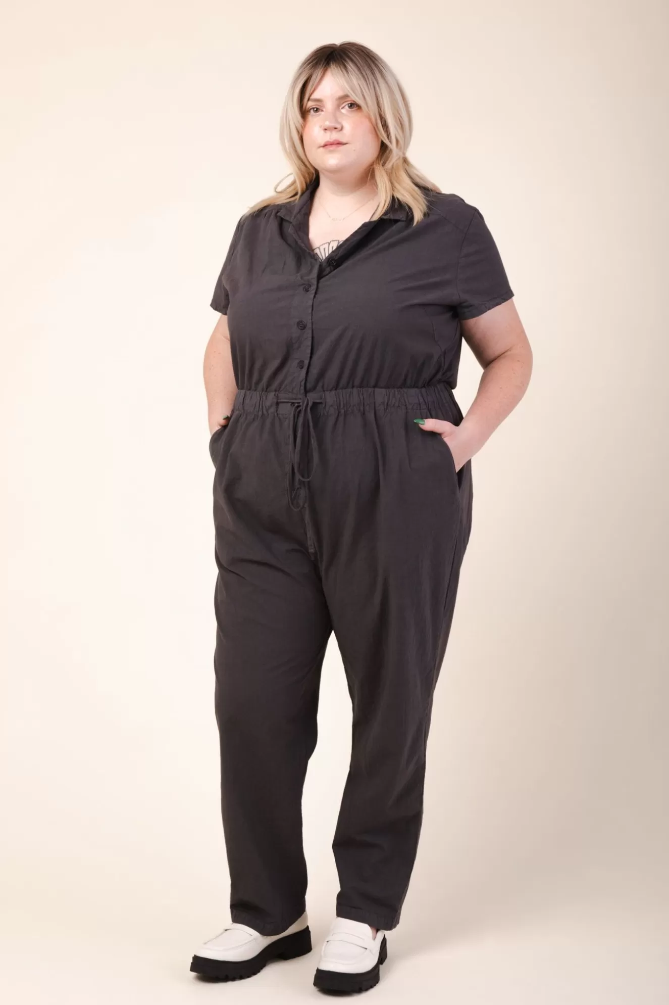 Hot Crush A Lot S/S In Graphite Women Overalls & Jumpsuits