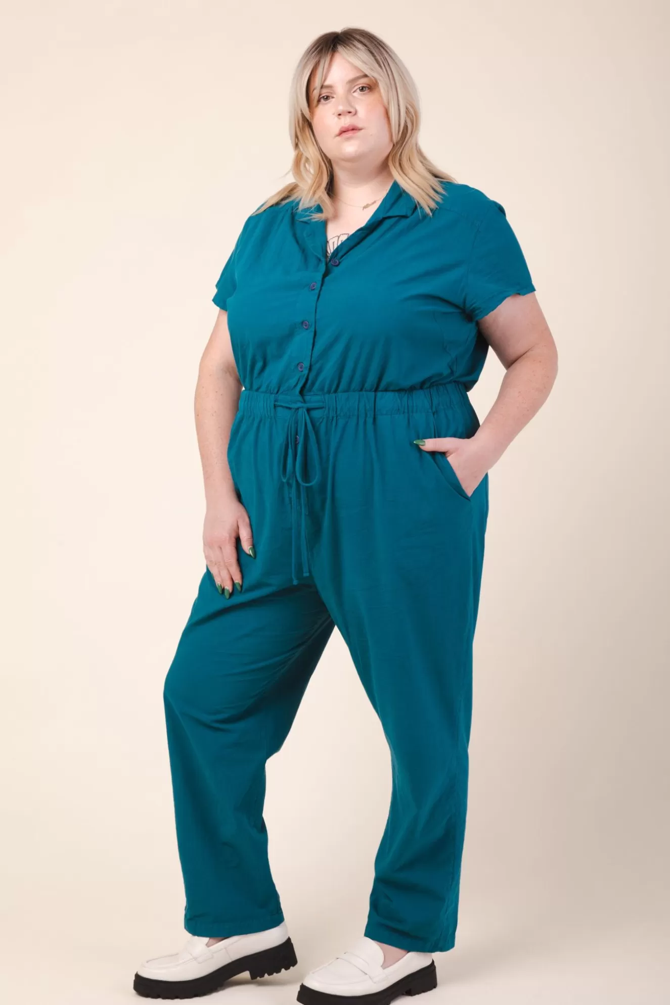 Clearance Crush A Lot S/S In Peacock Women Overalls & Jumpsuits