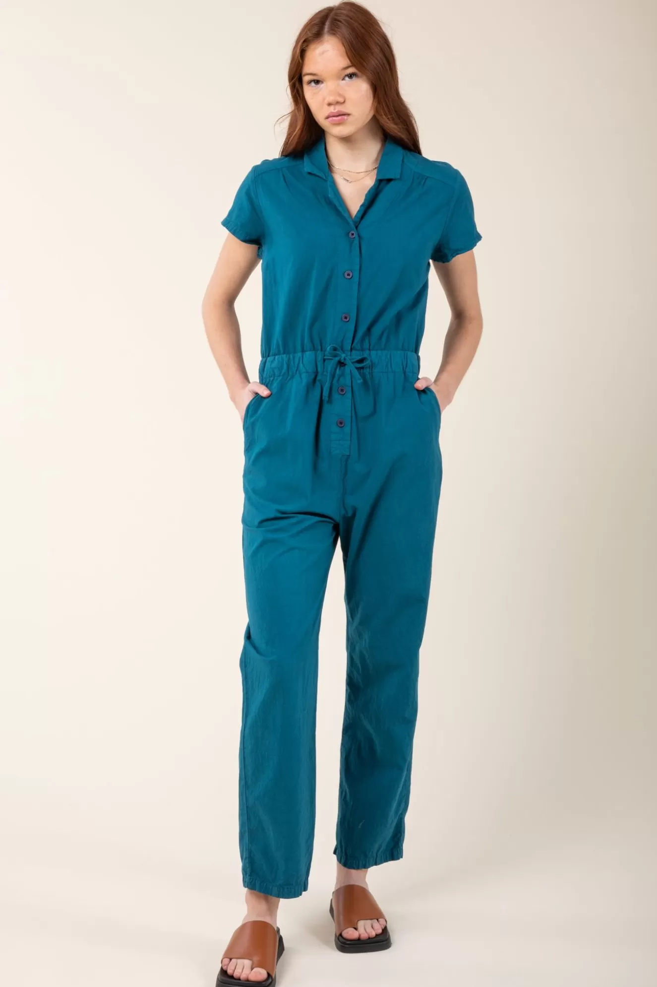 Clearance Crush A Lot S/S In Peacock Women Overalls & Jumpsuits