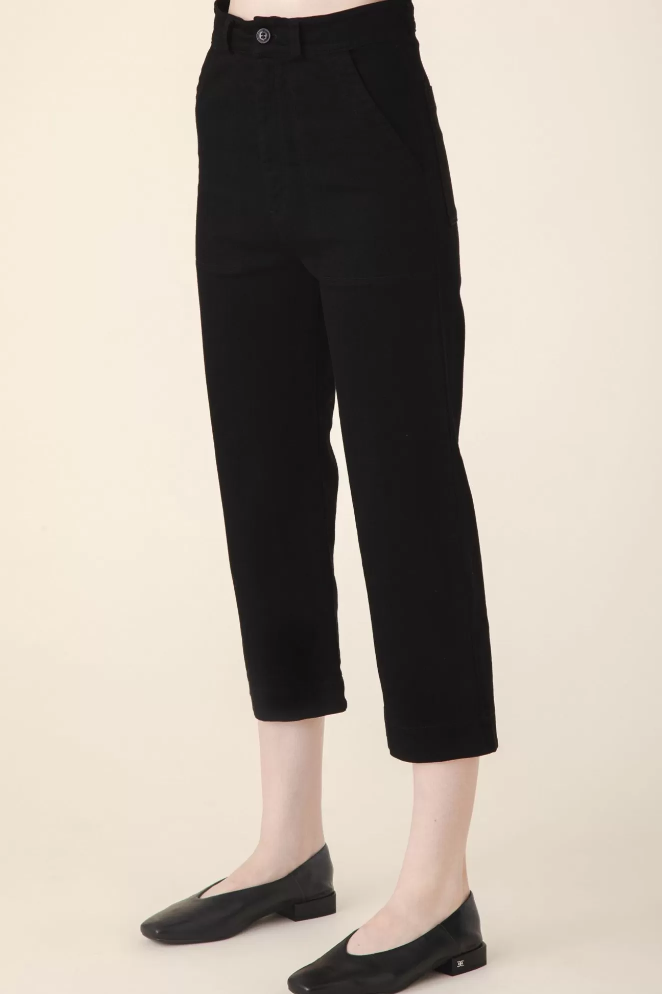 Cheap Denim Boiler Pant In Black Women Bottoms