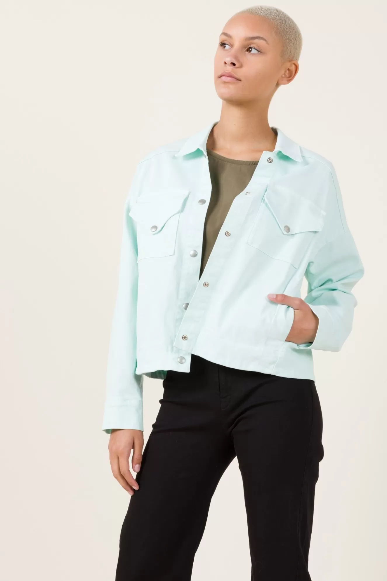 Outlet East/West In Mint Women Outerwear