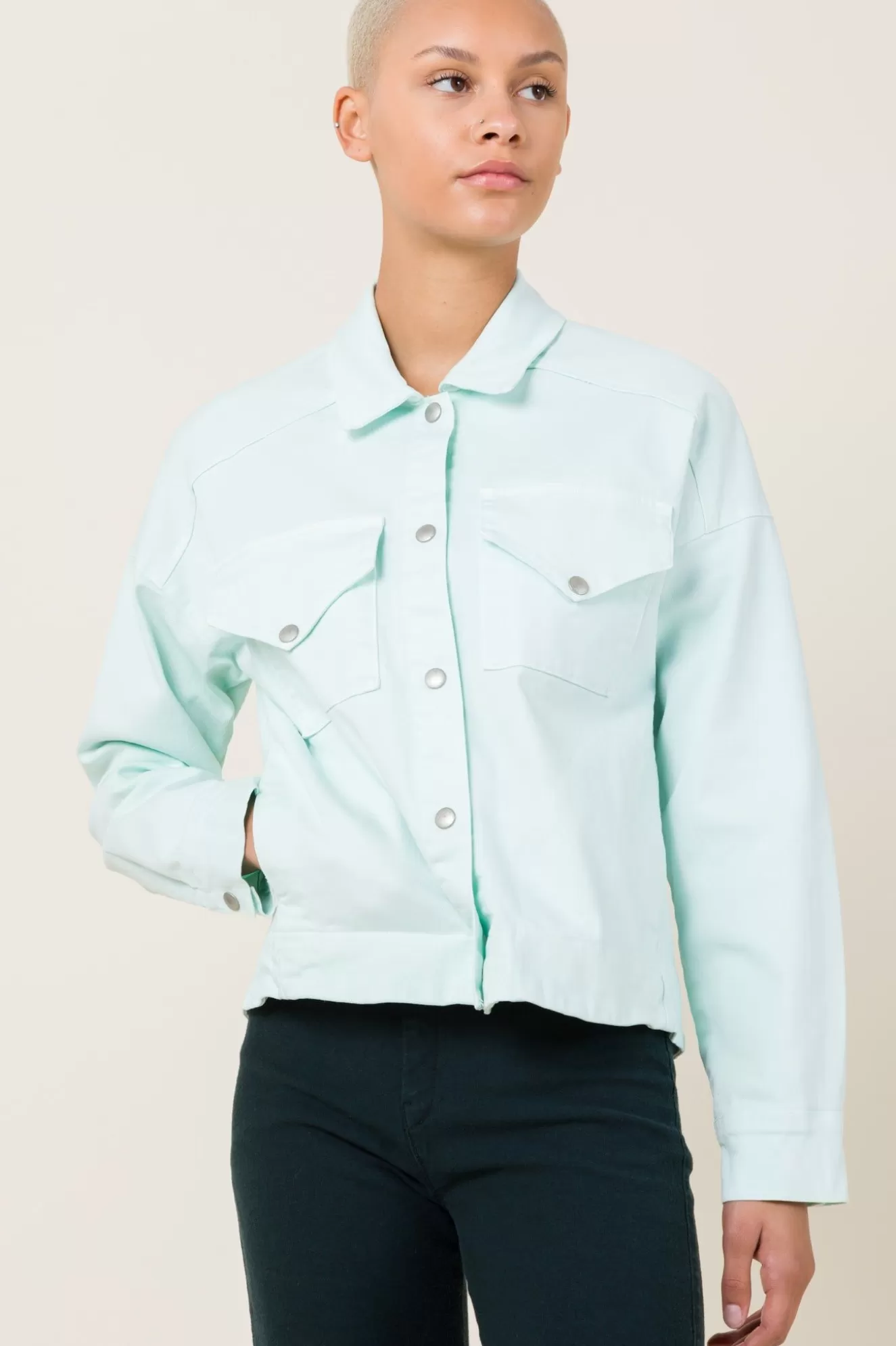 Outlet East/West In Mint Women Outerwear