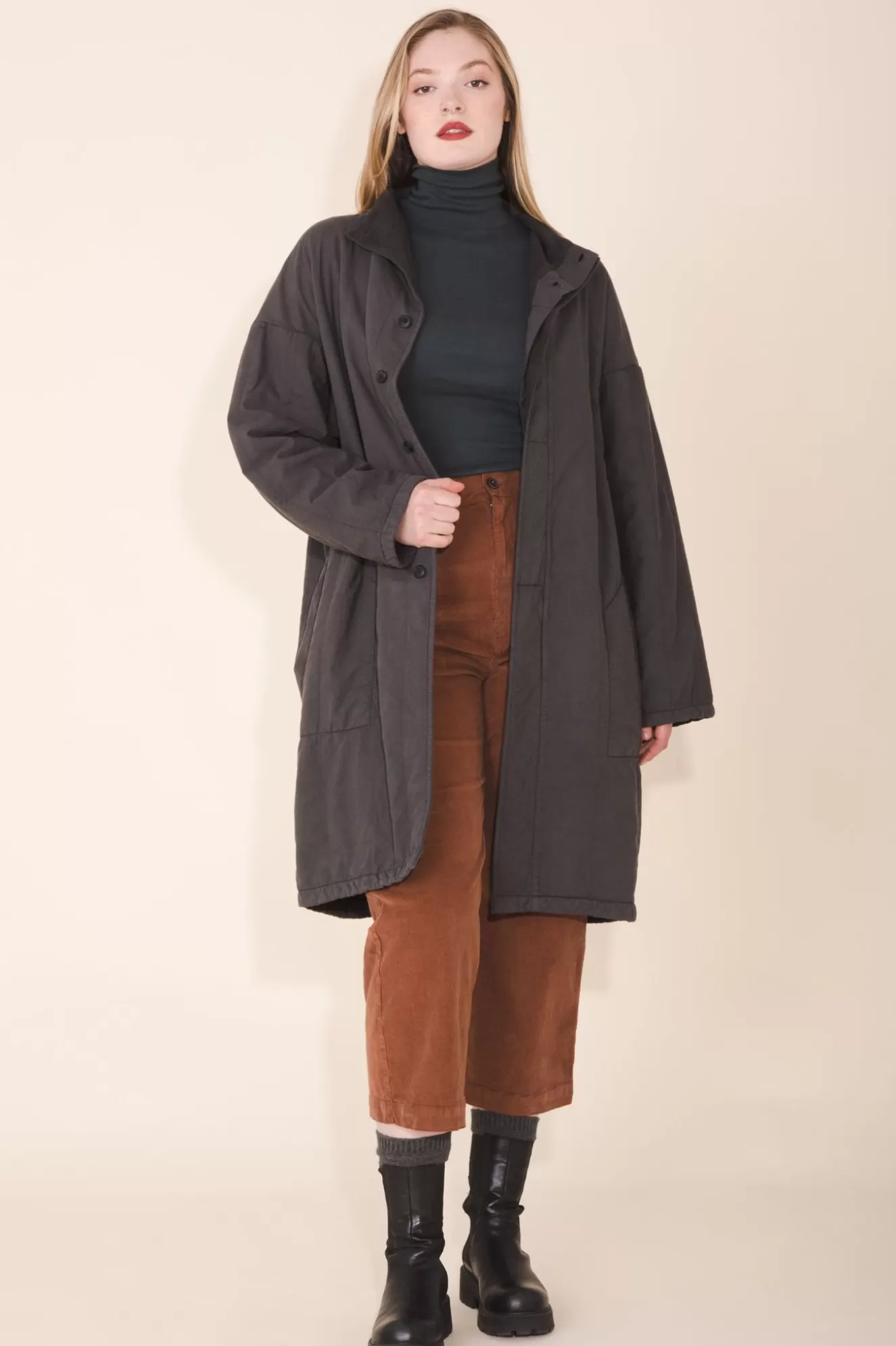 Online Ecotone Coat In Graphite Women Outerwear