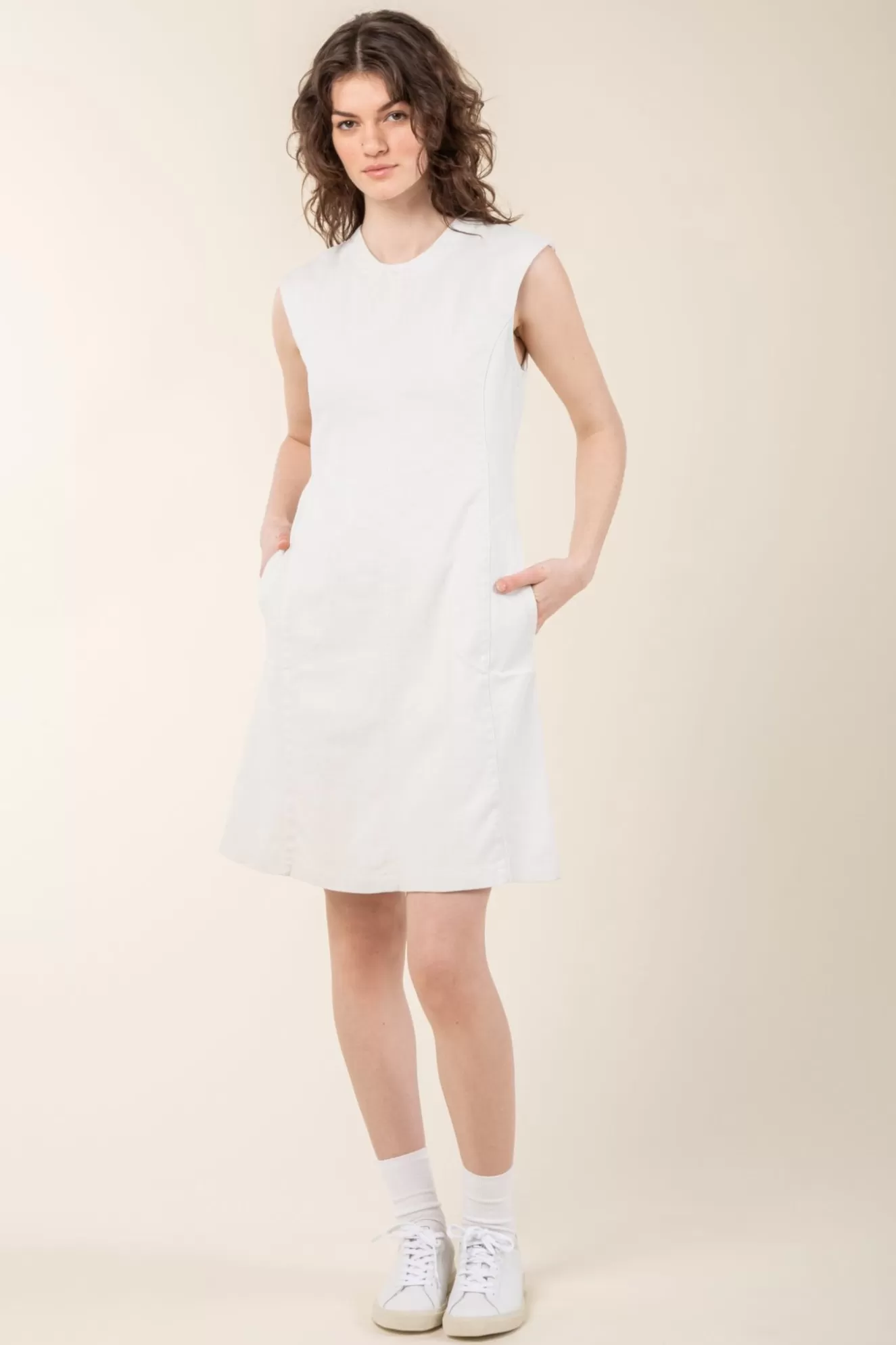 Cheap Feel Form Dress In Oyster Women Dresses