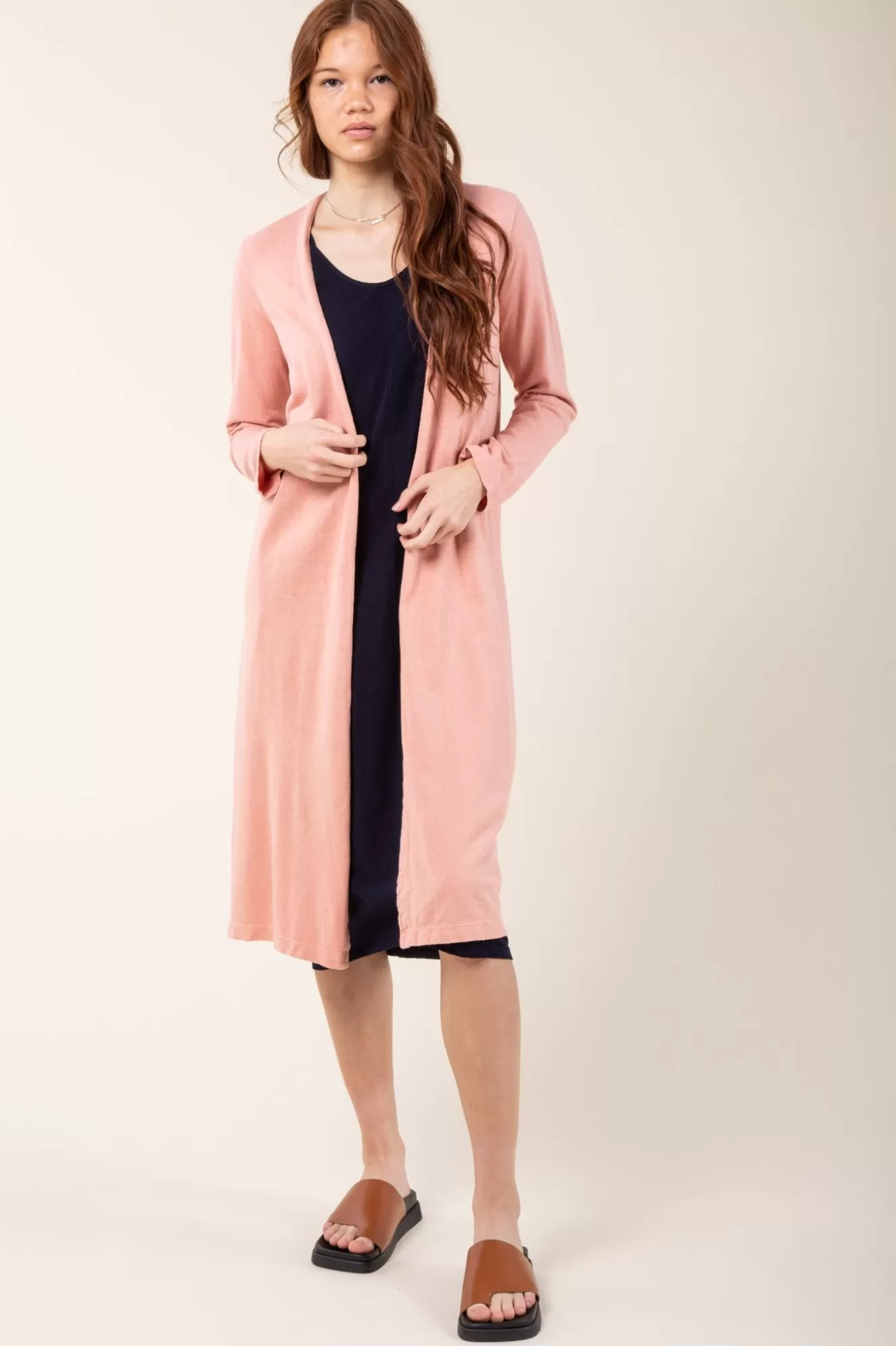 Online Flute Cardigan In Pink Guava Women Tops