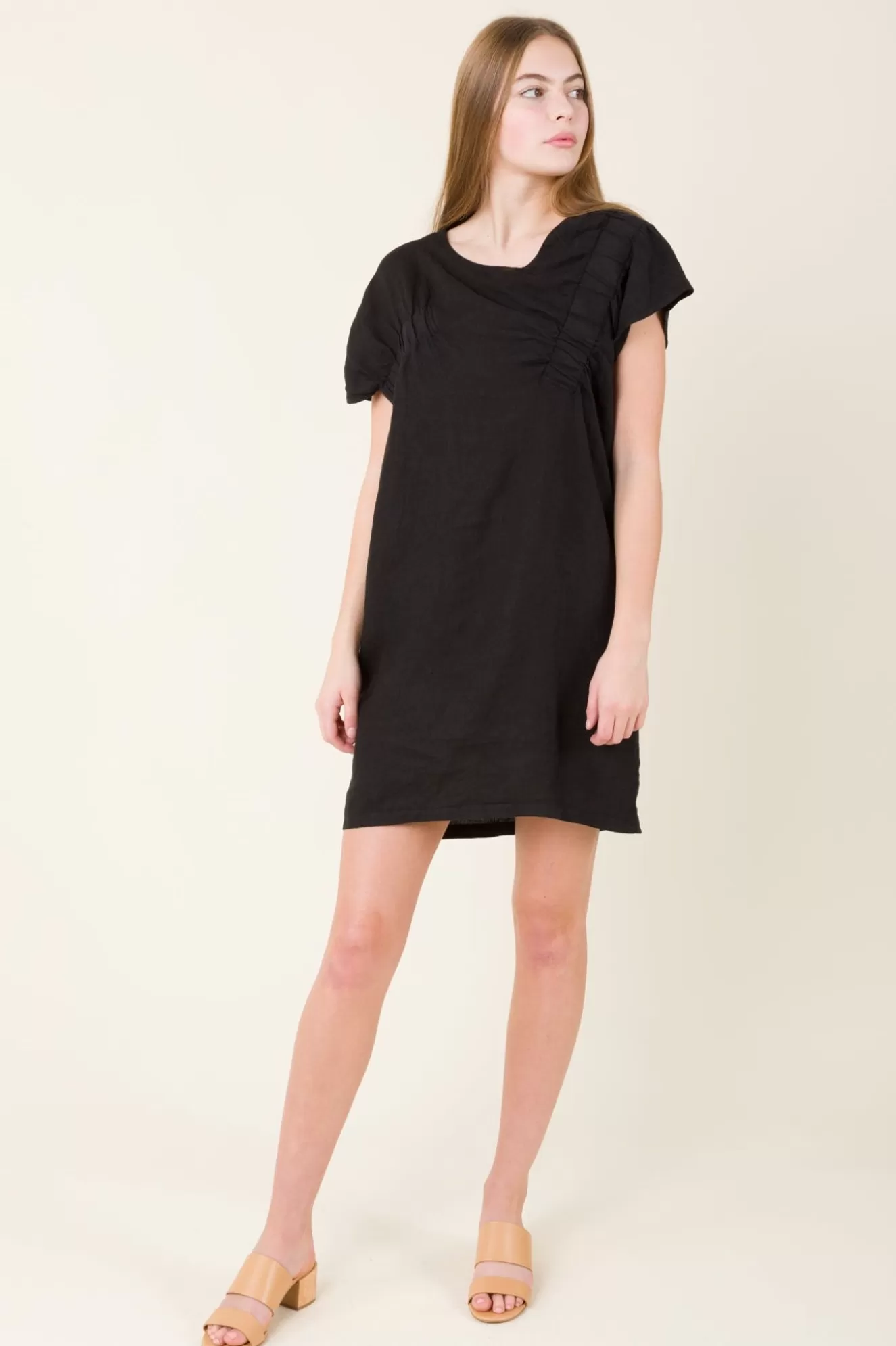 Shop Linen Rebellion In Black Women Dresses