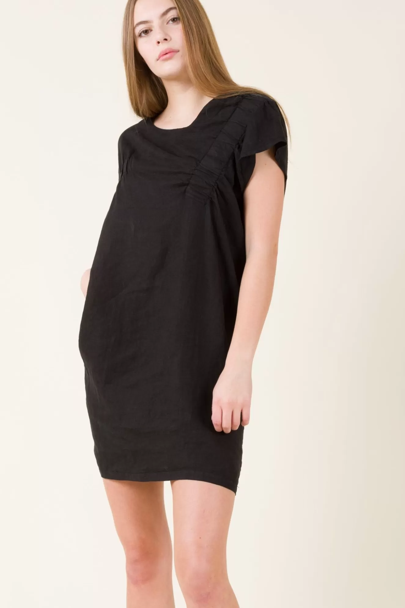 Shop Linen Rebellion In Black Women Dresses