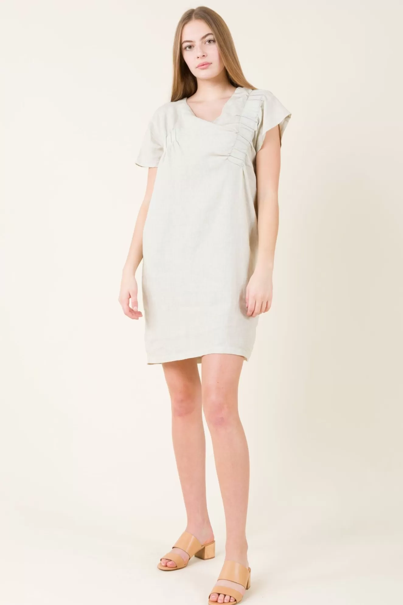 Fashion Linen Rebellion In Oyster Women Dresses