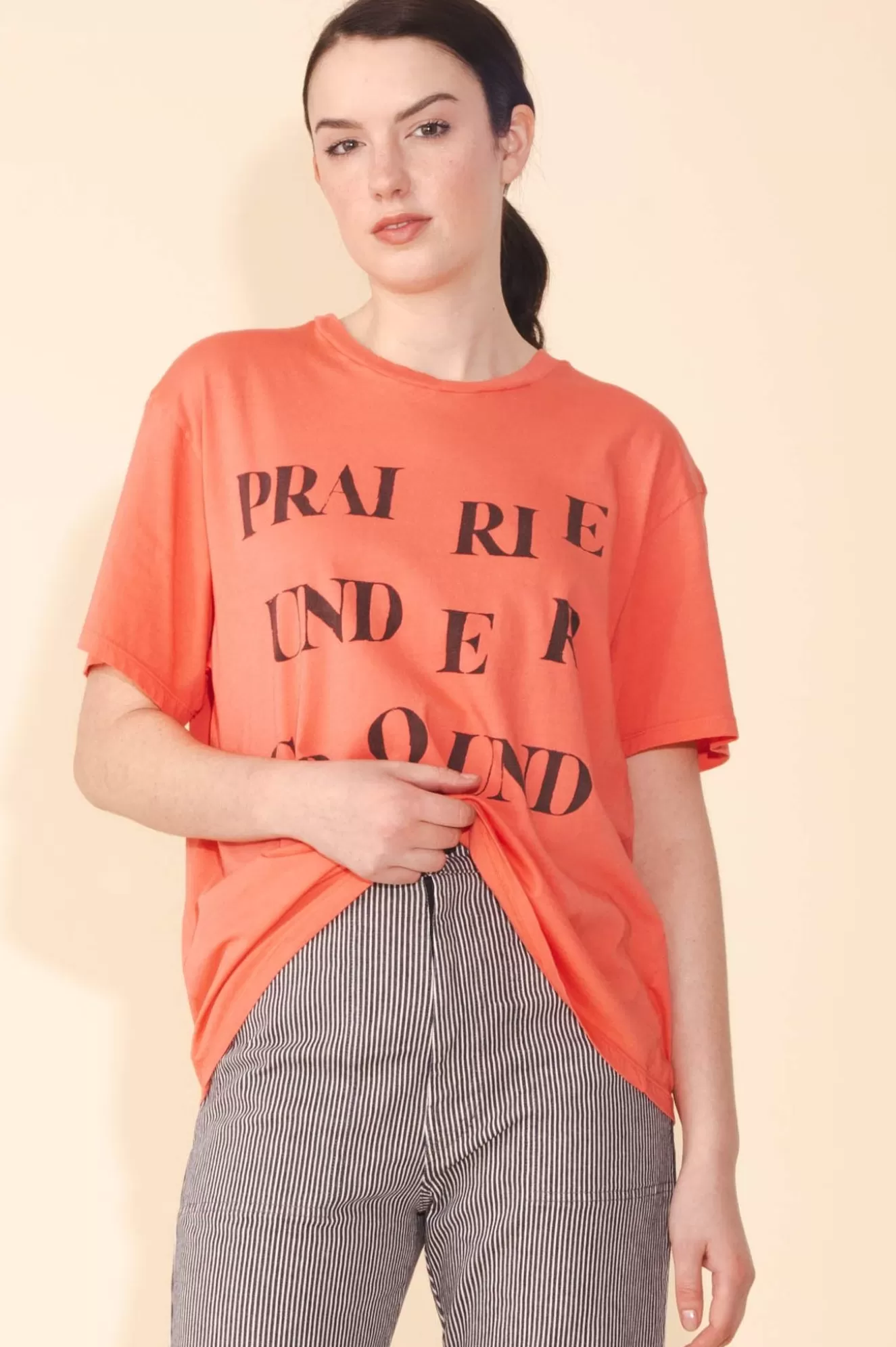 Cheap Logo Tee In Persimmon Women Tops