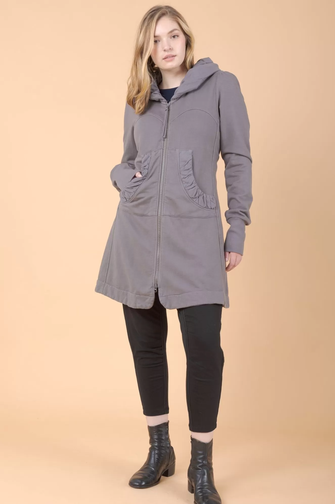 Cheap Long Cloak Hoodie In Dior Gray Women Outerwear