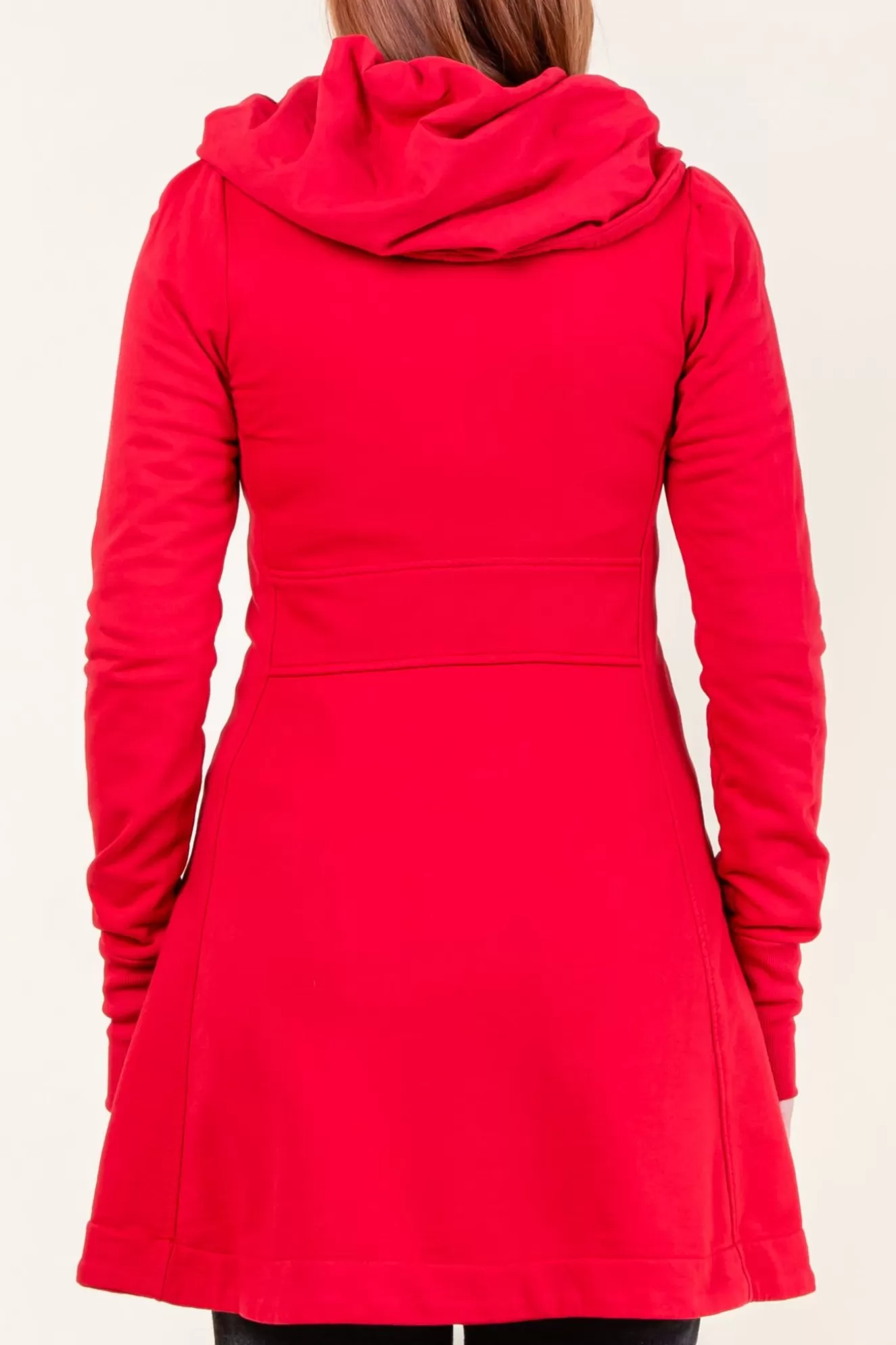 Hot Long Cloak Hoodie In Lipstick Women Outerwear