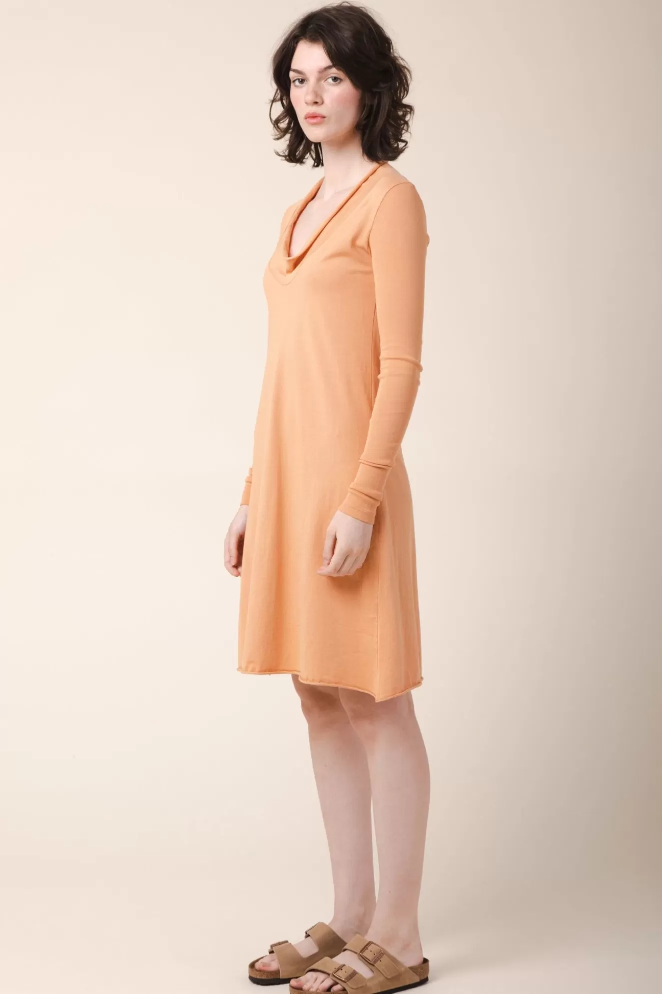 Hot L/S Falconet Dress In Red Rock Women Dresses