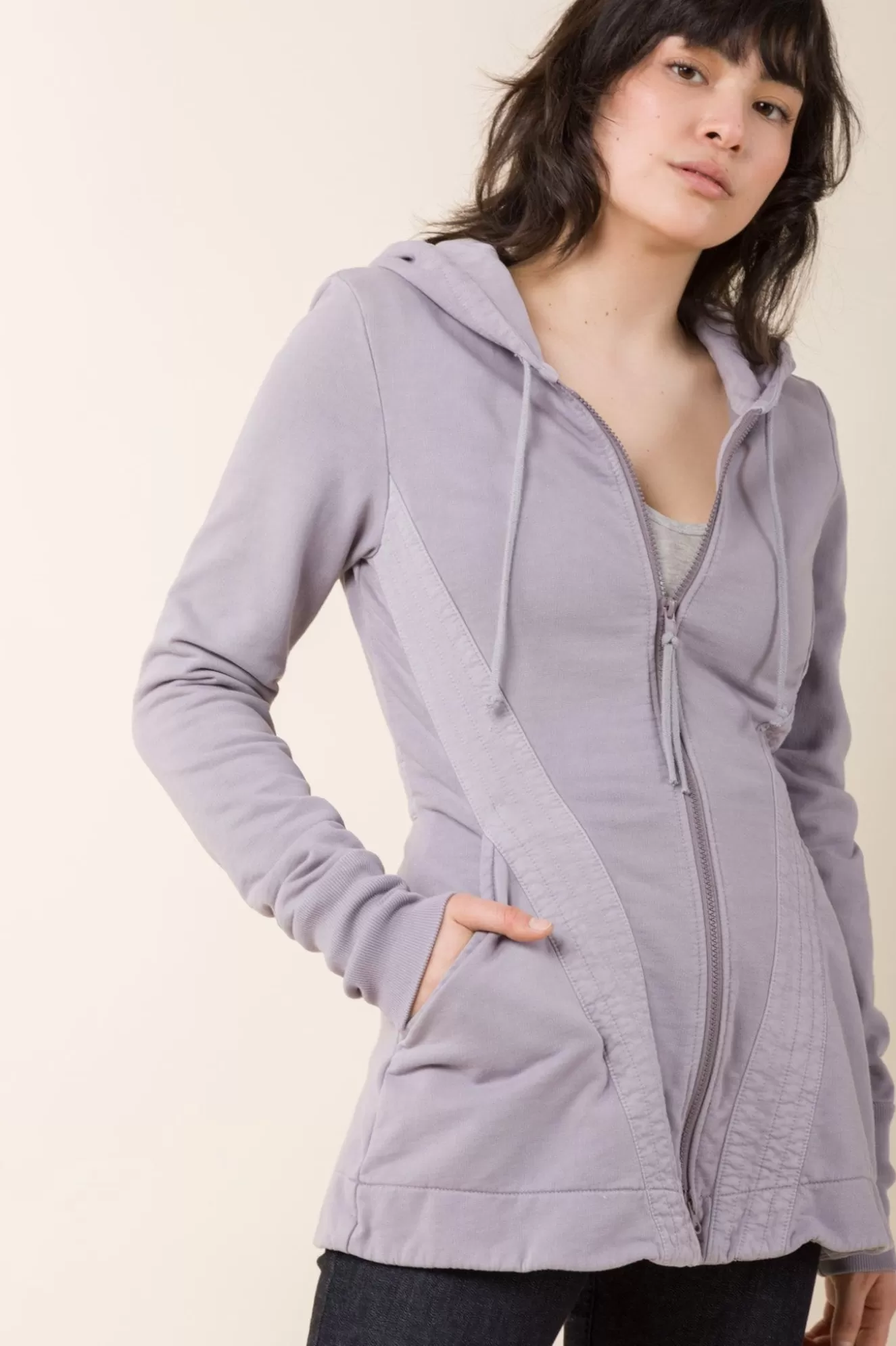 Cheap Madame X Hoodie In Silver Mist Women Outerwear