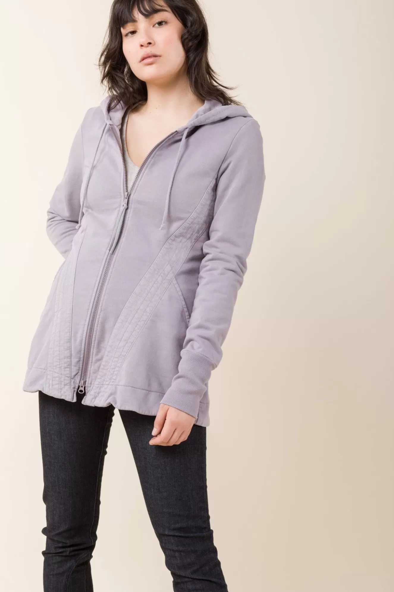 Cheap Madame X Hoodie In Silver Mist Women Outerwear