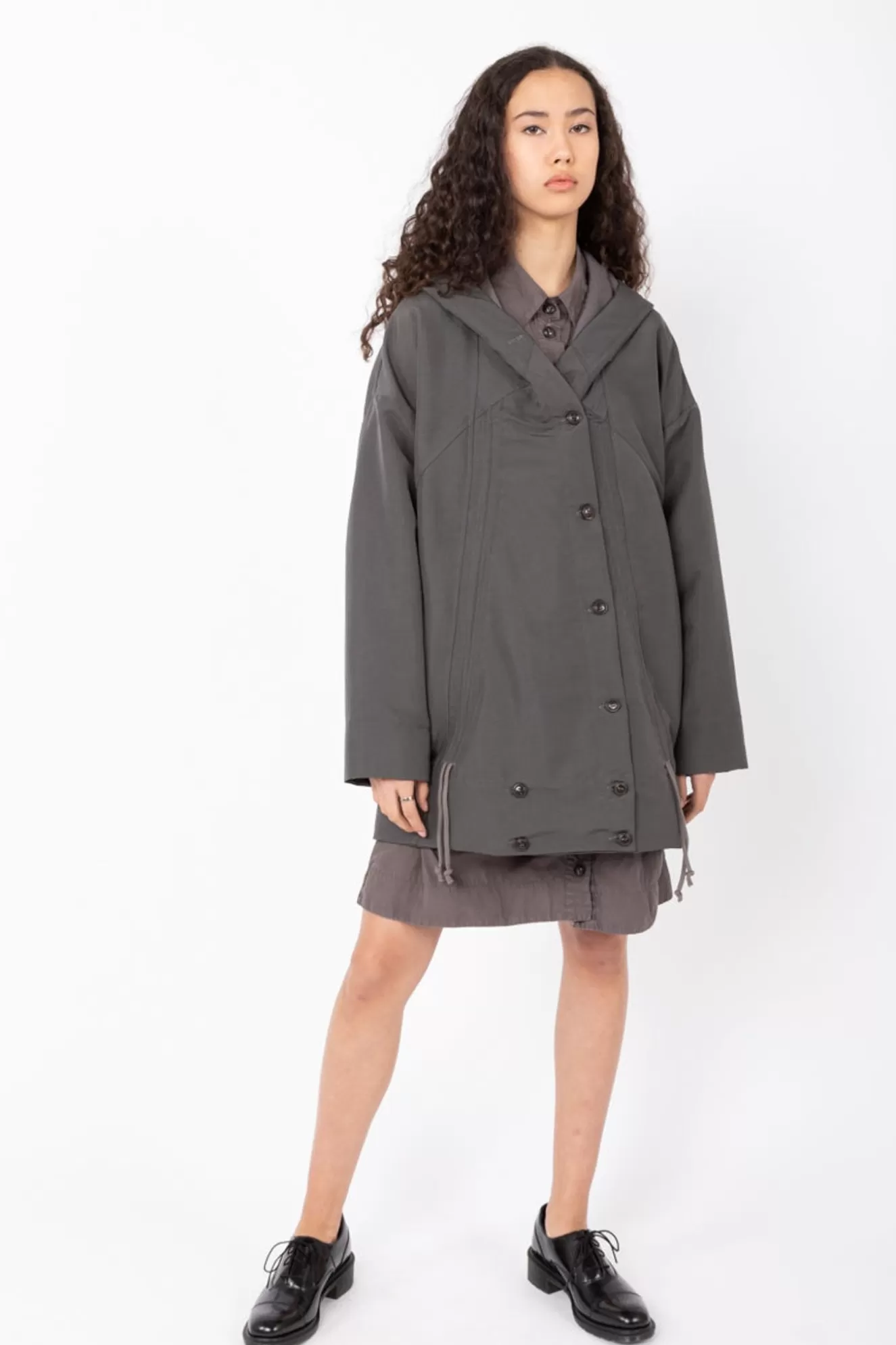 Sale Moth Raincoat In Charcoal Women Outerwear