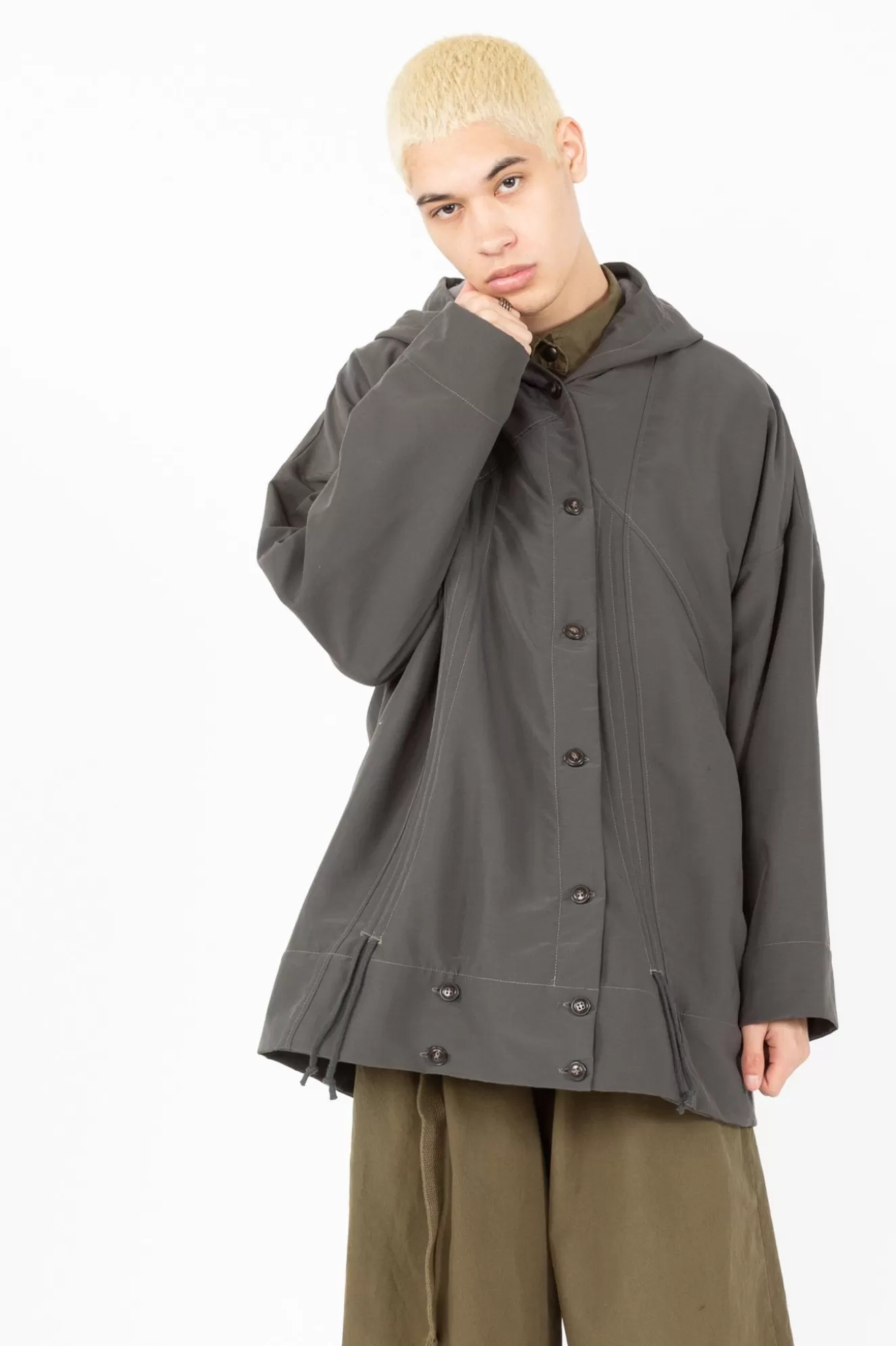 Sale Moth Raincoat In Charcoal Women Outerwear