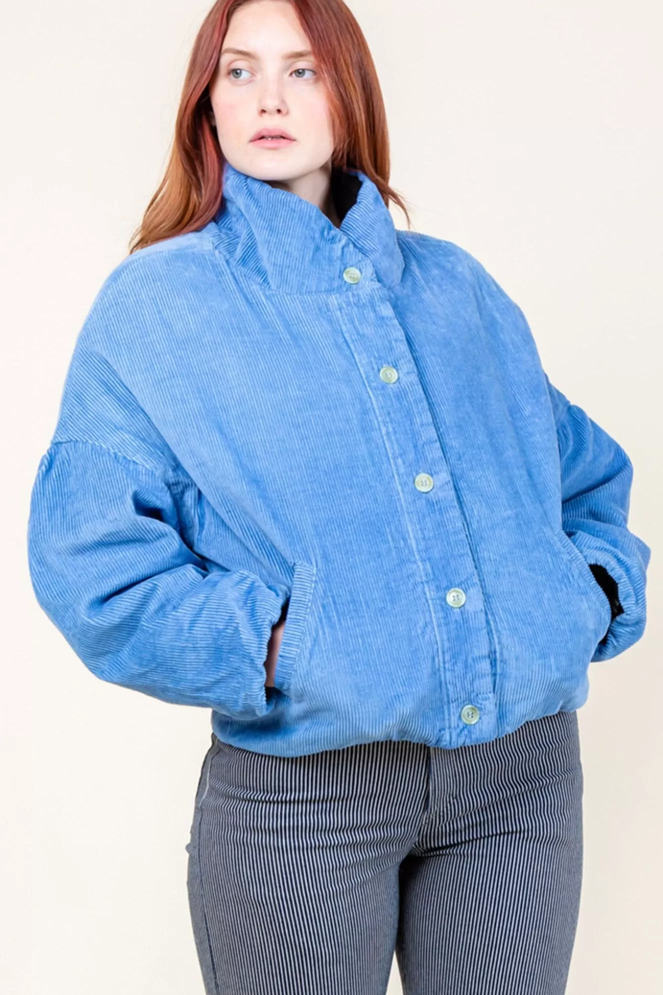 Cheap Nightliner In Periwinkle Corduroy Women Outerwear