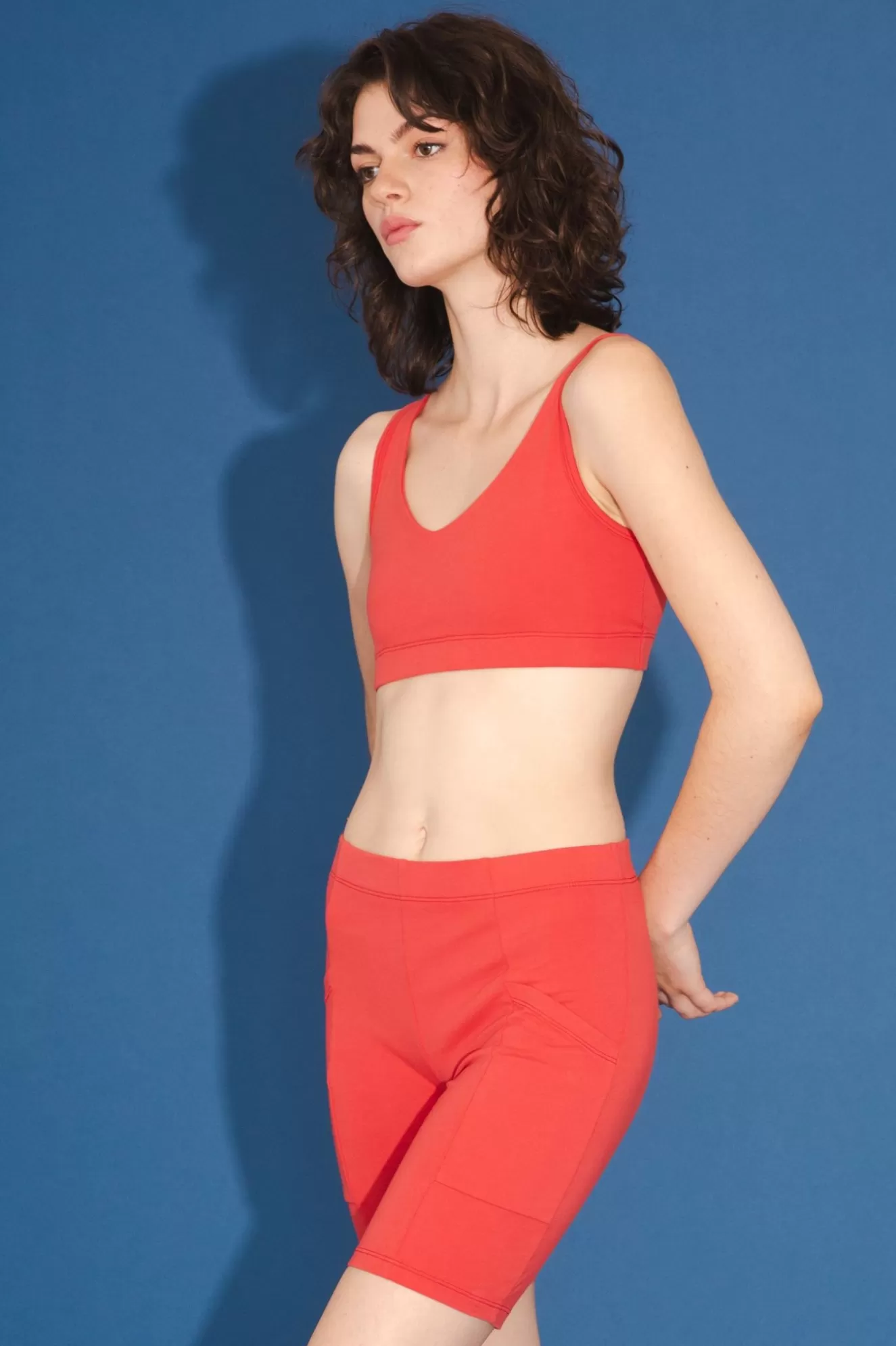 Outlet Organic Bra In Cherry Women Tops