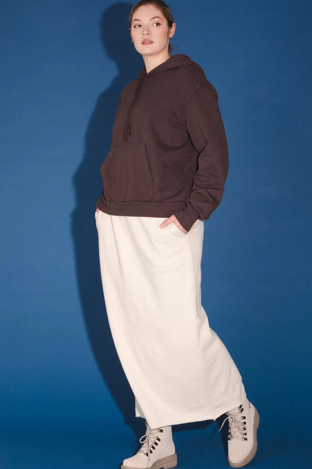 Flash Sale Organic Fleece Sweatskirt In Oyster Women Bottoms