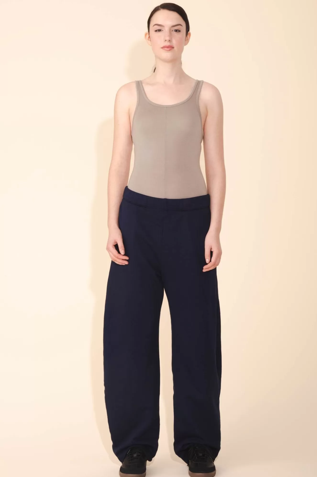 Clearance Organic Wide Leg Sweatpant In Midnight Women Bottoms