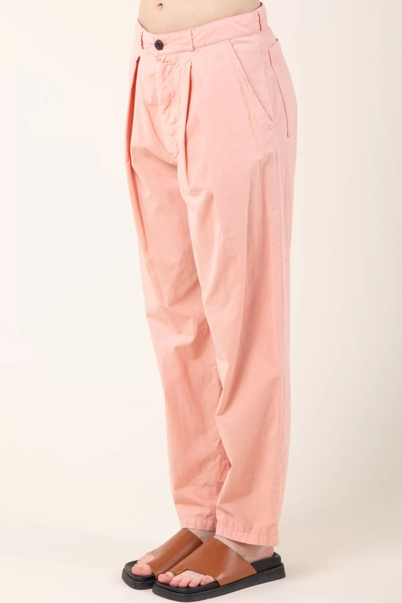 Best Paper Chino In Pink Guava Women Bottoms