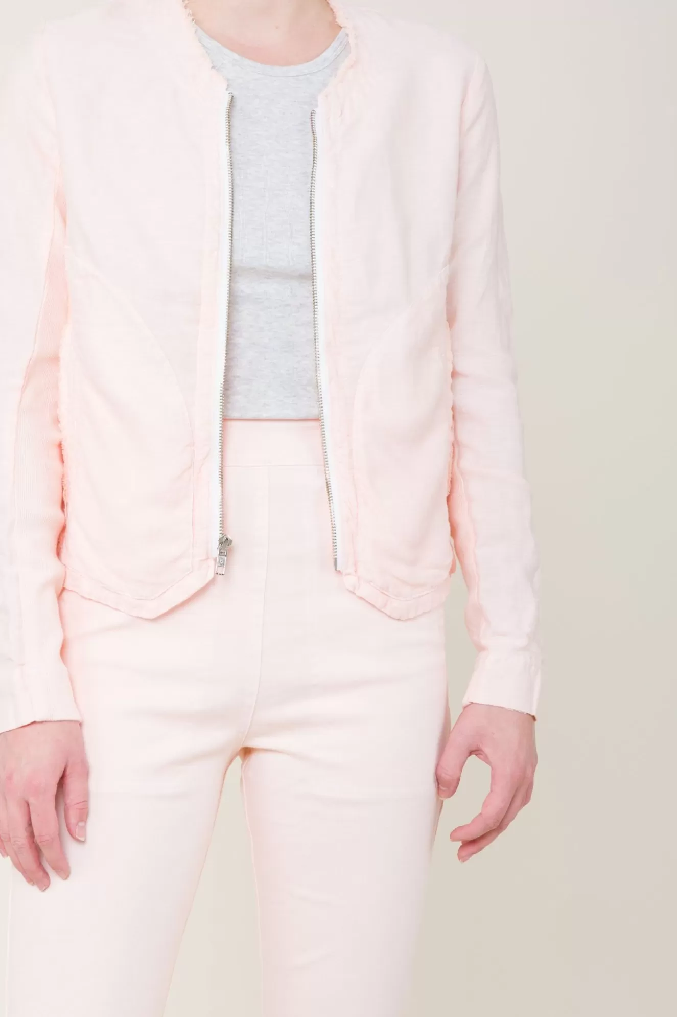 Fashion Racing Jacket In Dainty Pinky Women Outerwear