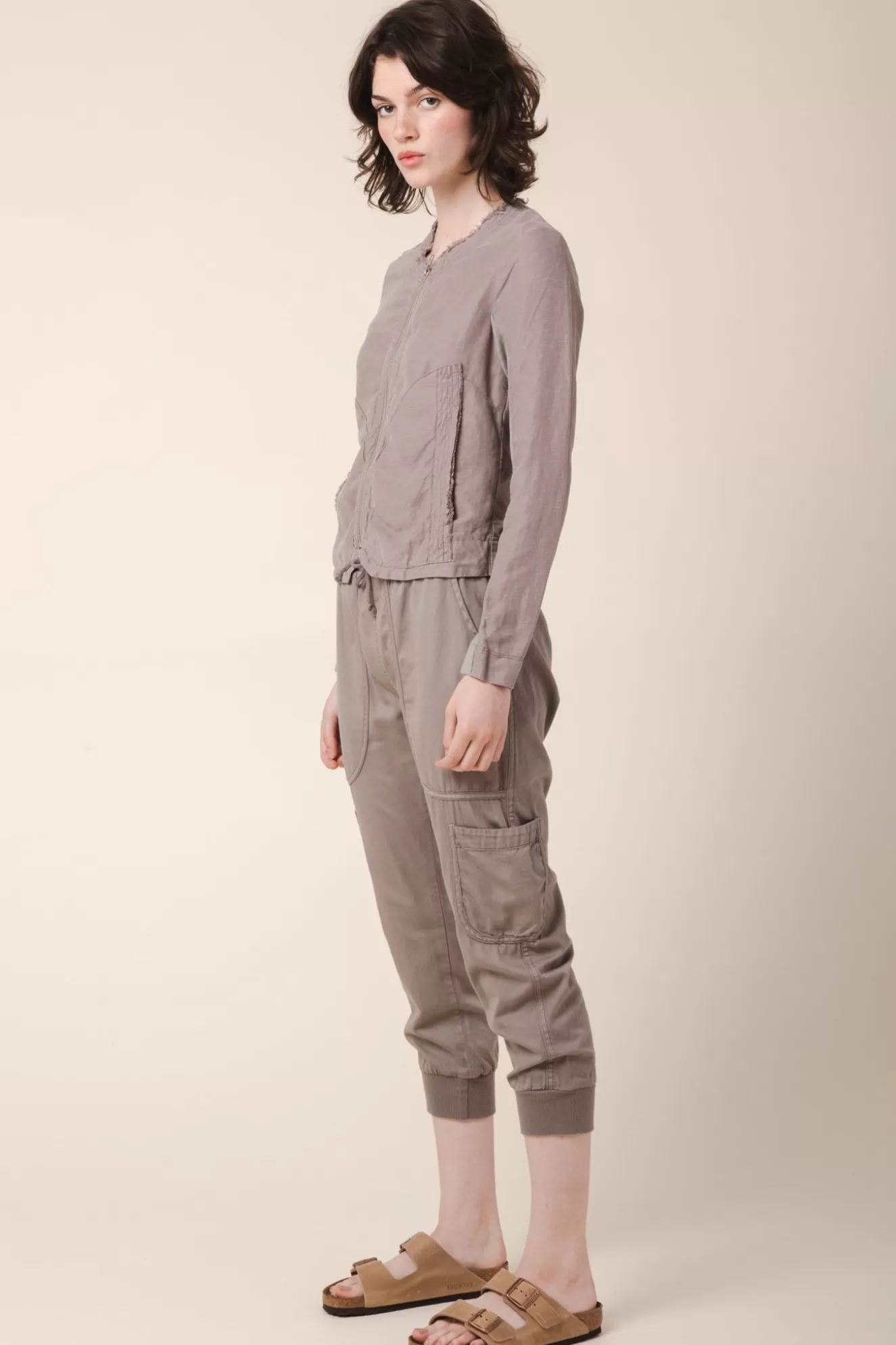 Store Racing Jacket In Wet Cement Women Outerwear