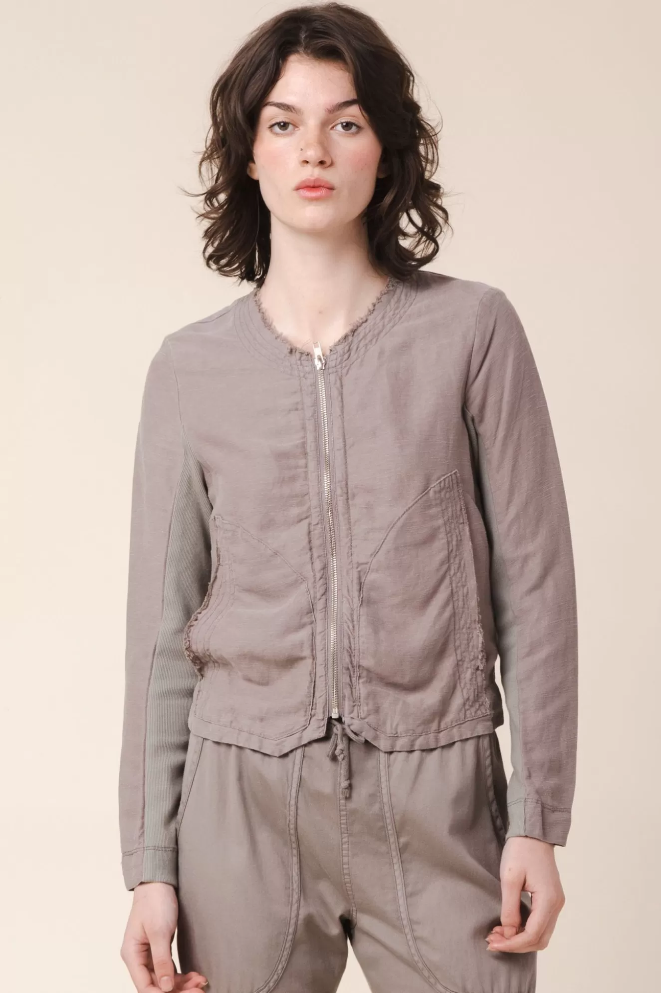 Store Racing Jacket In Wet Cement Women Outerwear