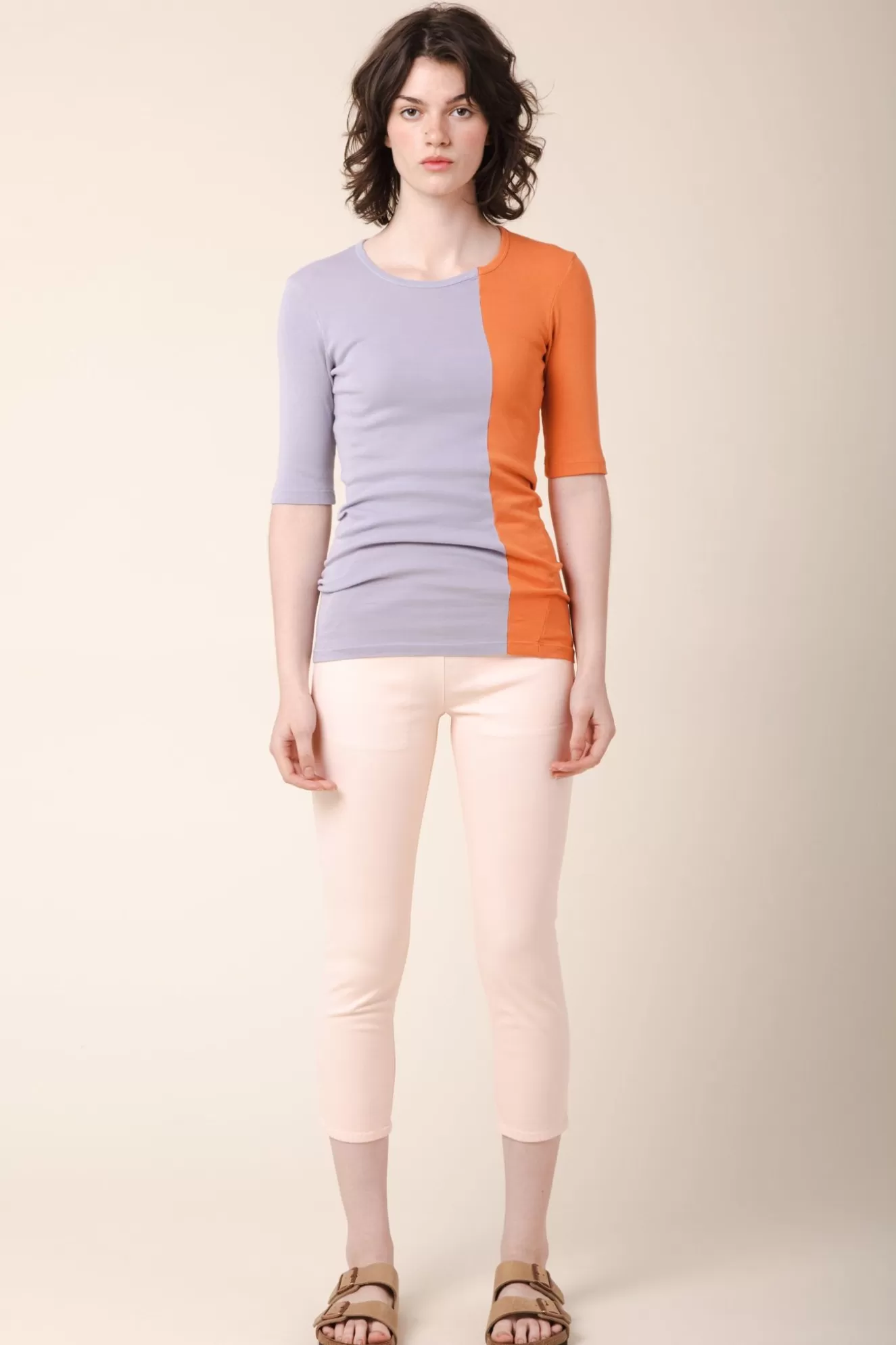 Best Recon 1/4 Sleeve Skew In Papaya/New Dove Women Tops