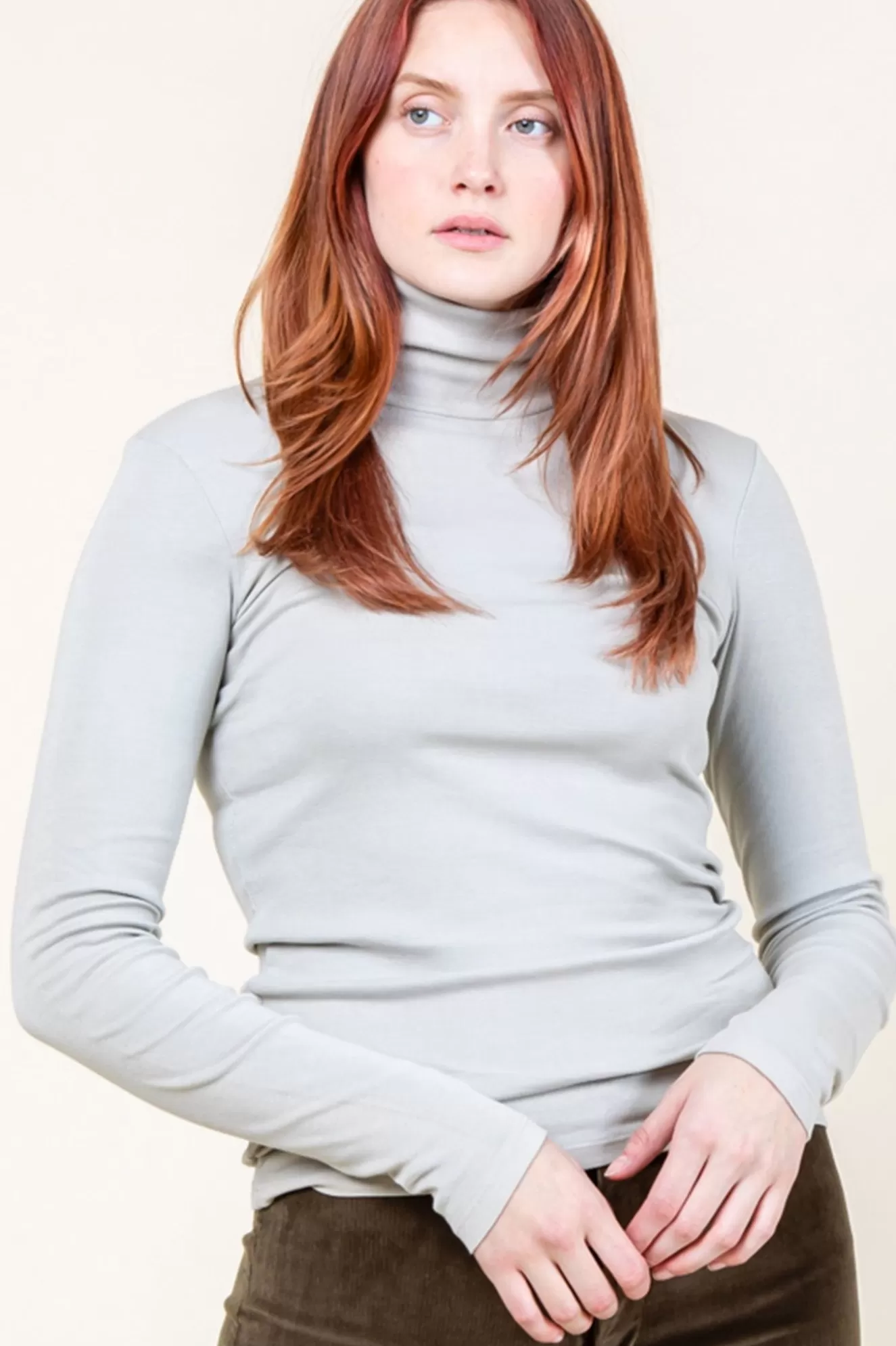 Discount Rib Turtleneck In Interface Women Tops