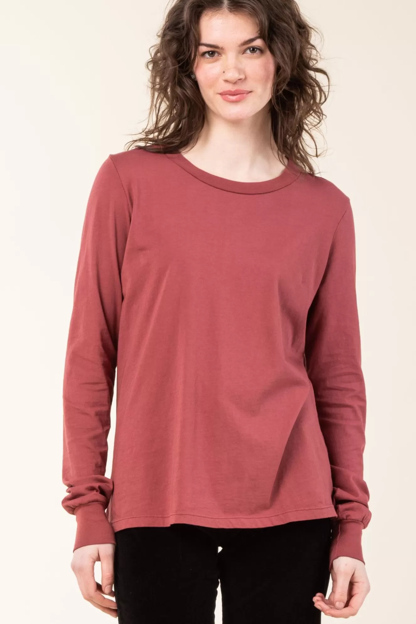 Best Slack Tee In Oxblood Women Tops