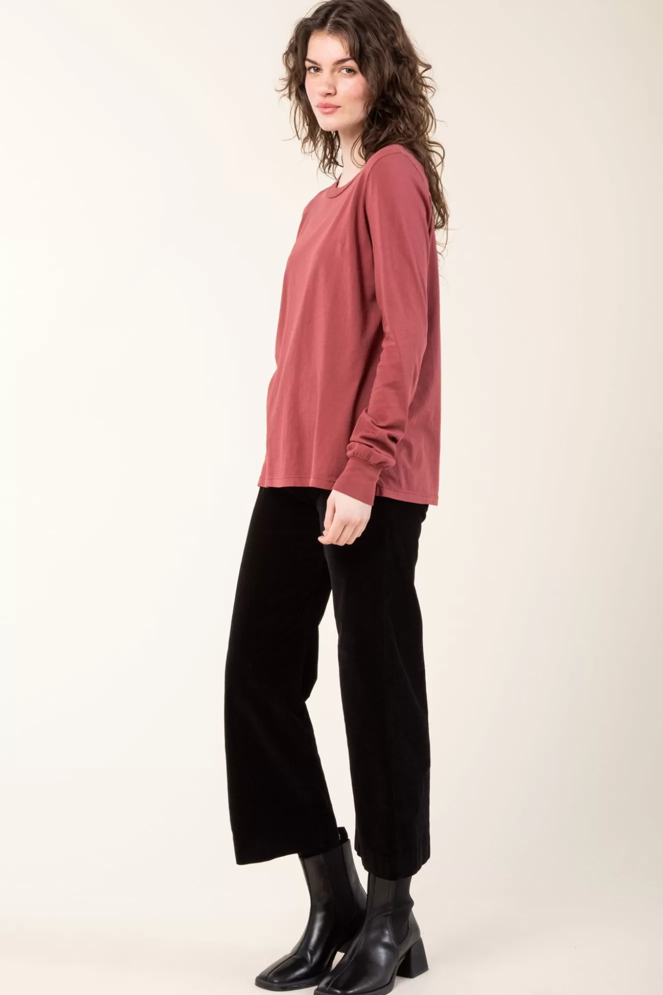 Best Slack Tee In Oxblood Women Tops