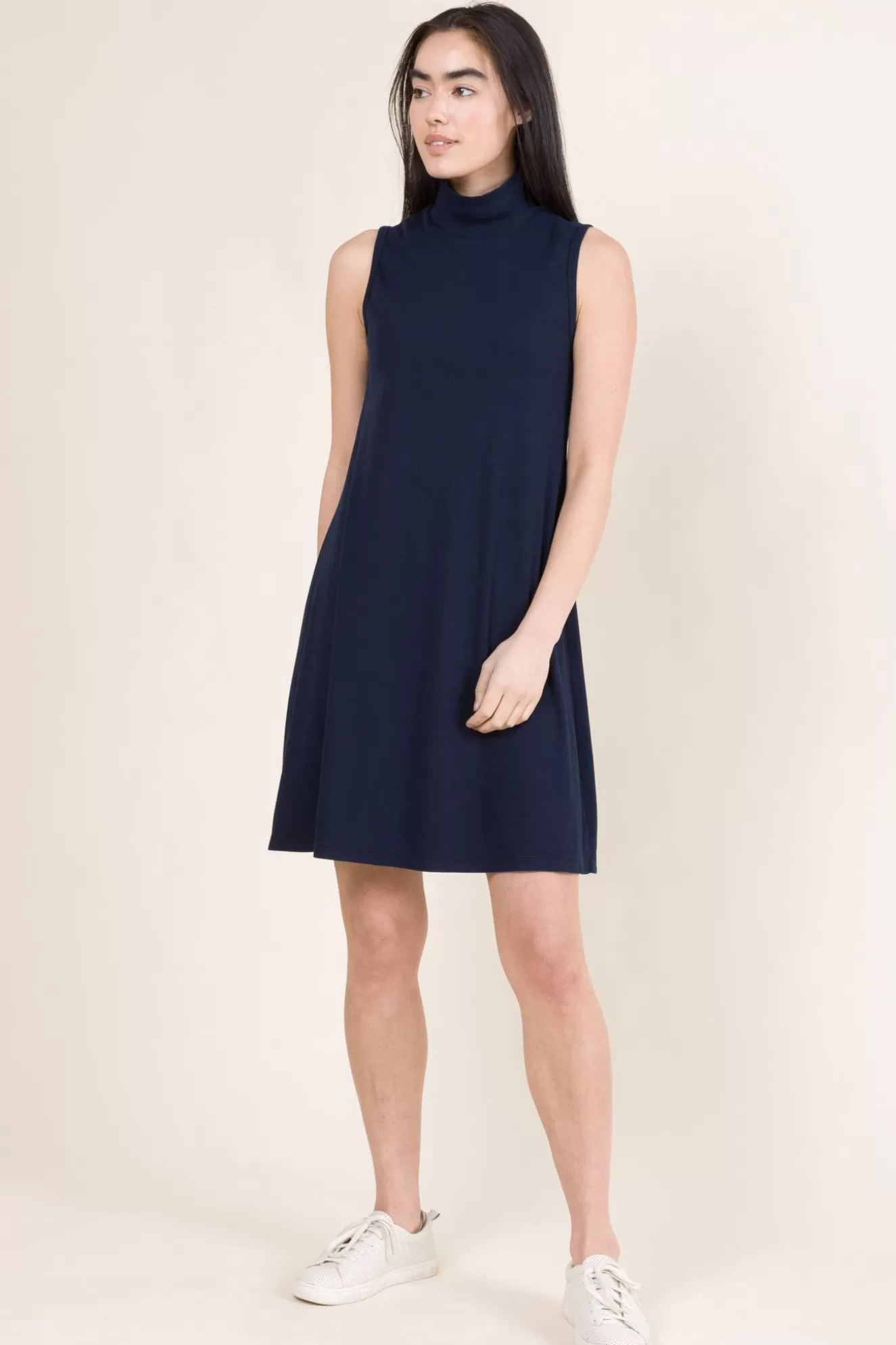 Cheap Sleeveless Mockdress In Midnight Women Dresses