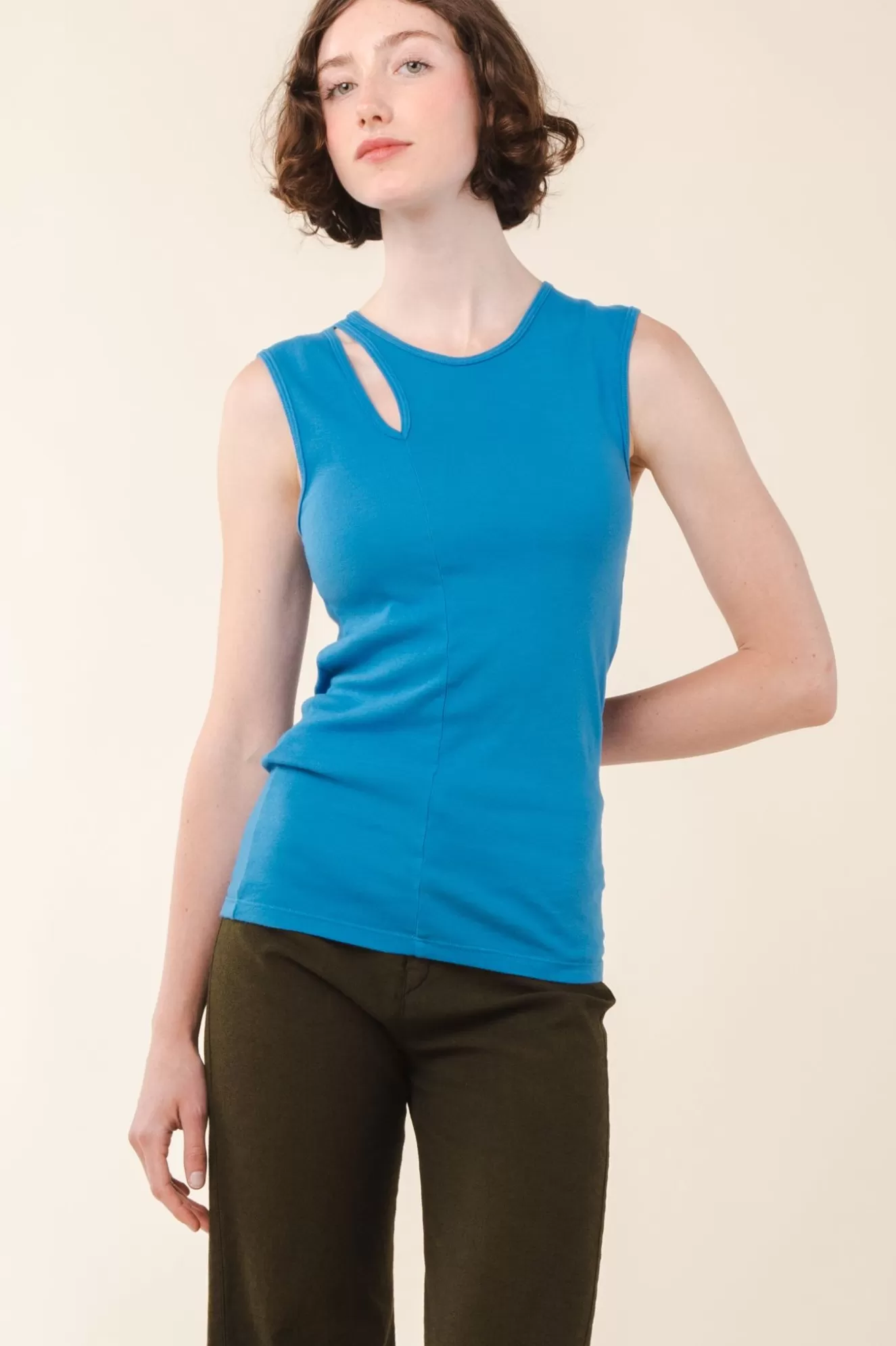 Discount Sleeveless Tendril Tee In Macaw Women Tops