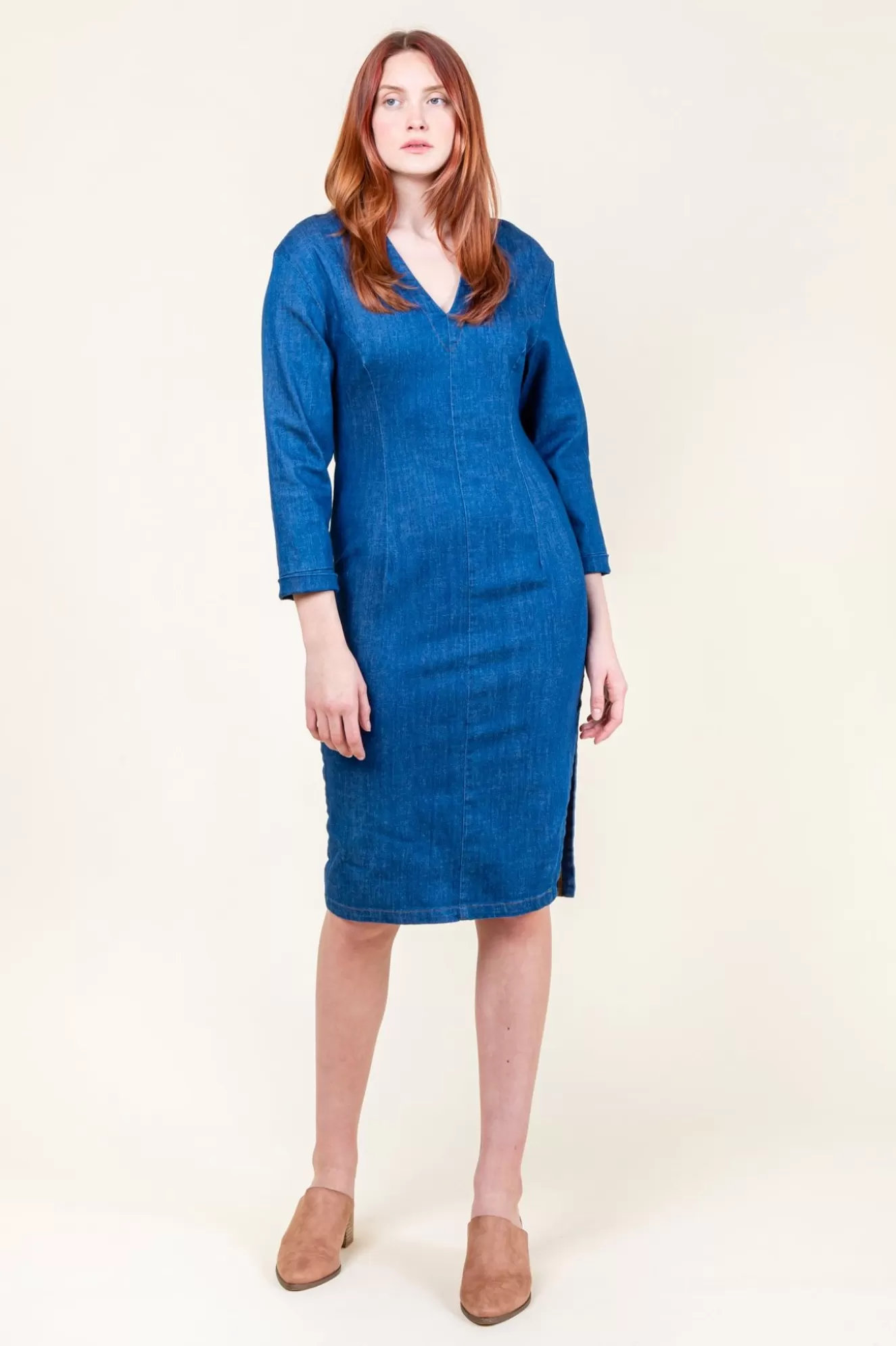 Sale Soft Rock In Mid Denim Women Dresses