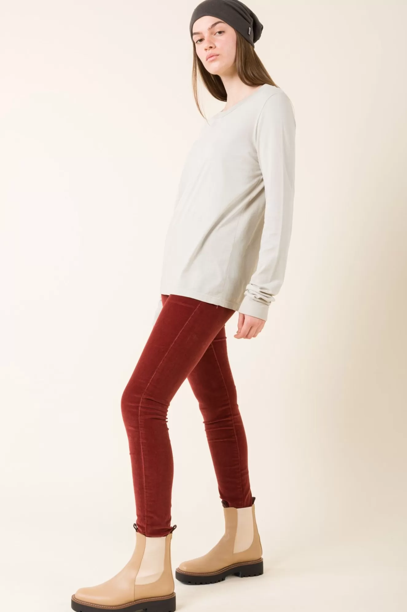 Cheap Treat Me Right In Oxblood Women Bottoms